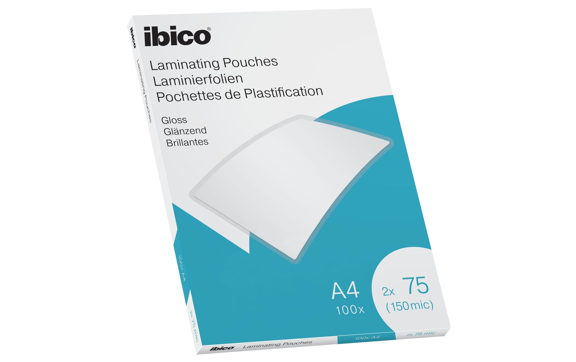 Ibico Laminierfolien A4, glänzend – 75 µm, 216 × 303 mm, 100 Stk.