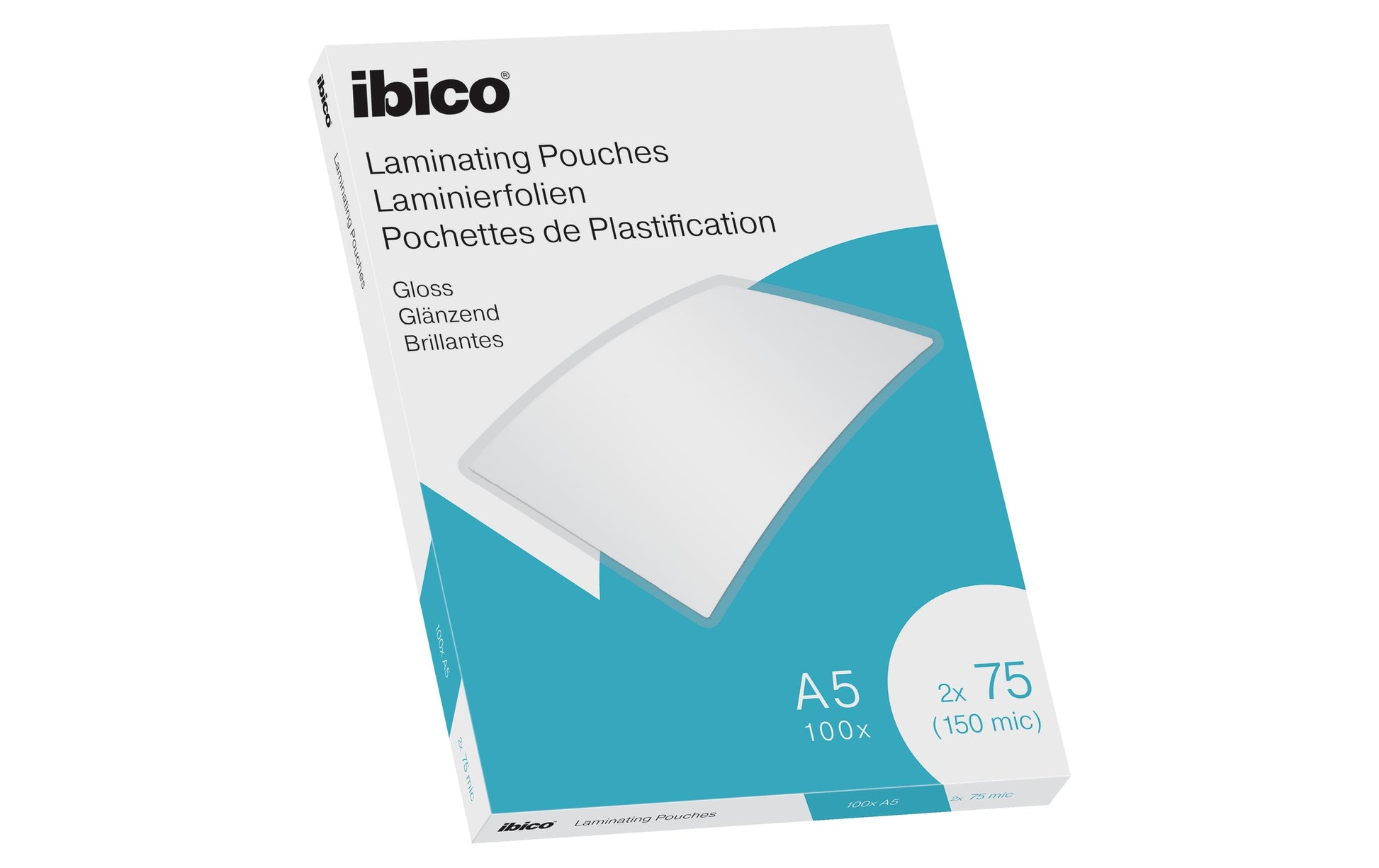 Ibico Laminierfolien A5, glänzend – 75 µm, 154 × 216 mm, 100 Stk.