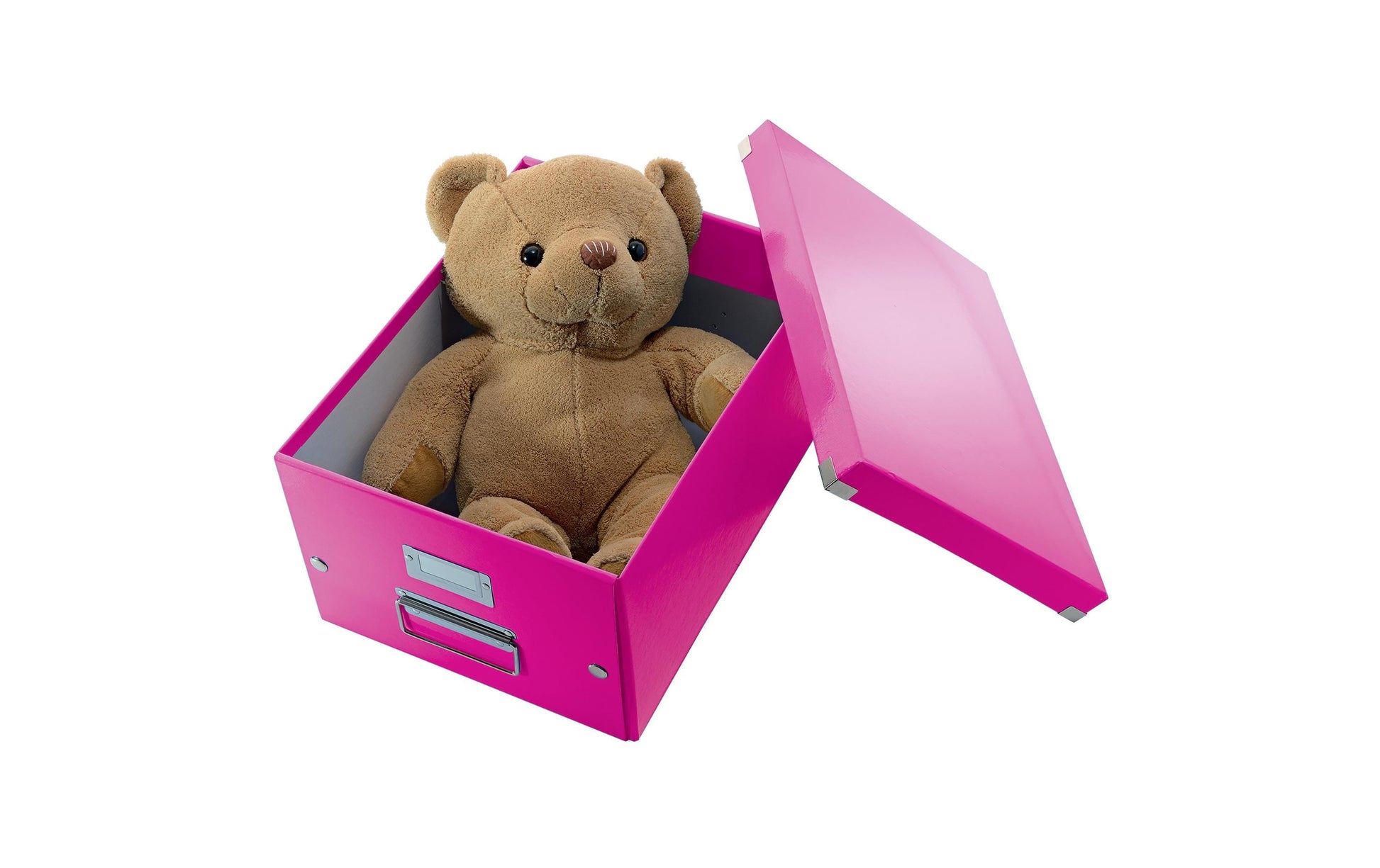 Leitz Click&Store Aufbewahrungsbox 17 l – für A4, mit Deckel, stapelbar, mit Tragegriff, pink, PP