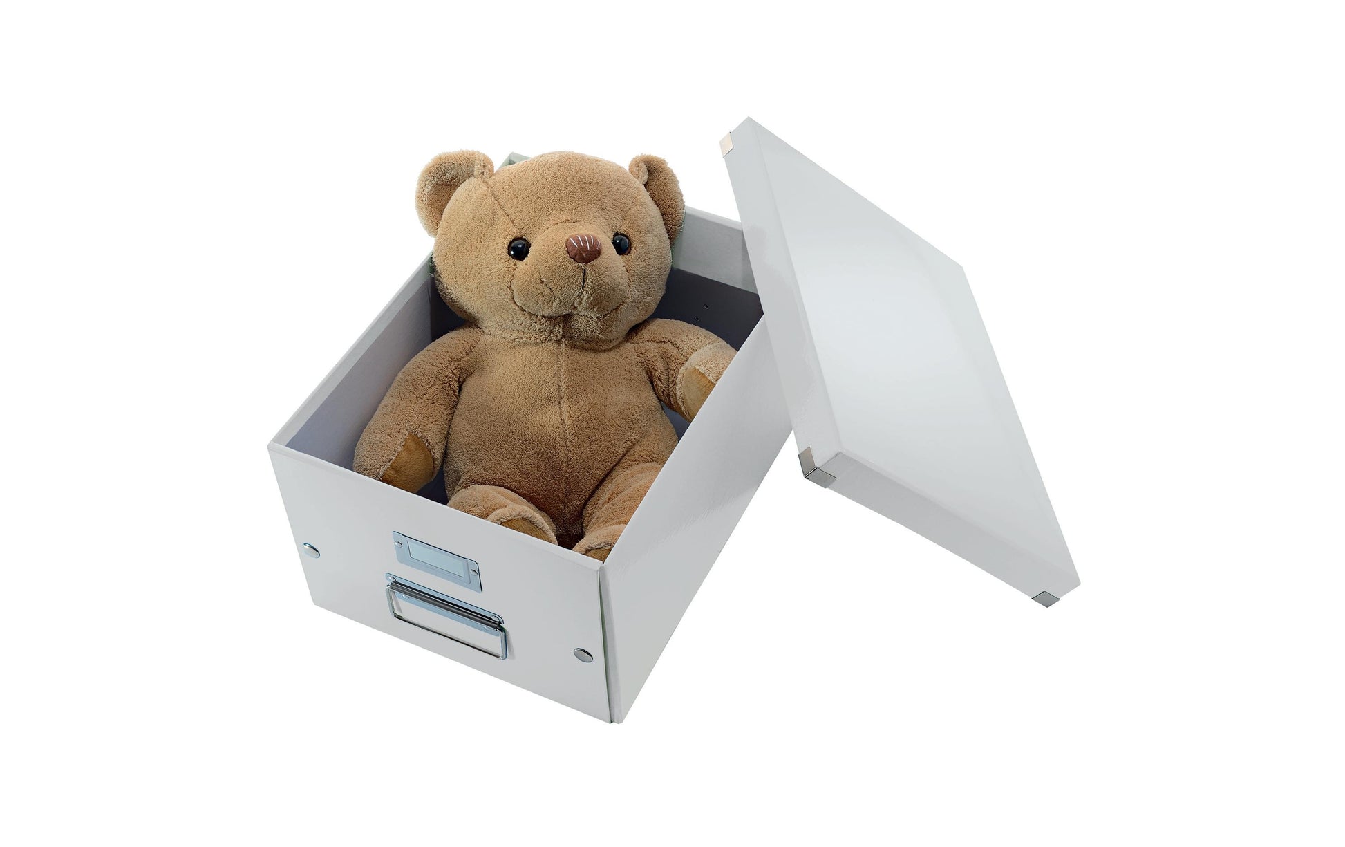 Leitz Click&Store Aufbewahrungsbox 17 l – für A4, mit Etikettenhalter, mit Tragegriff, stapelbar, weiss