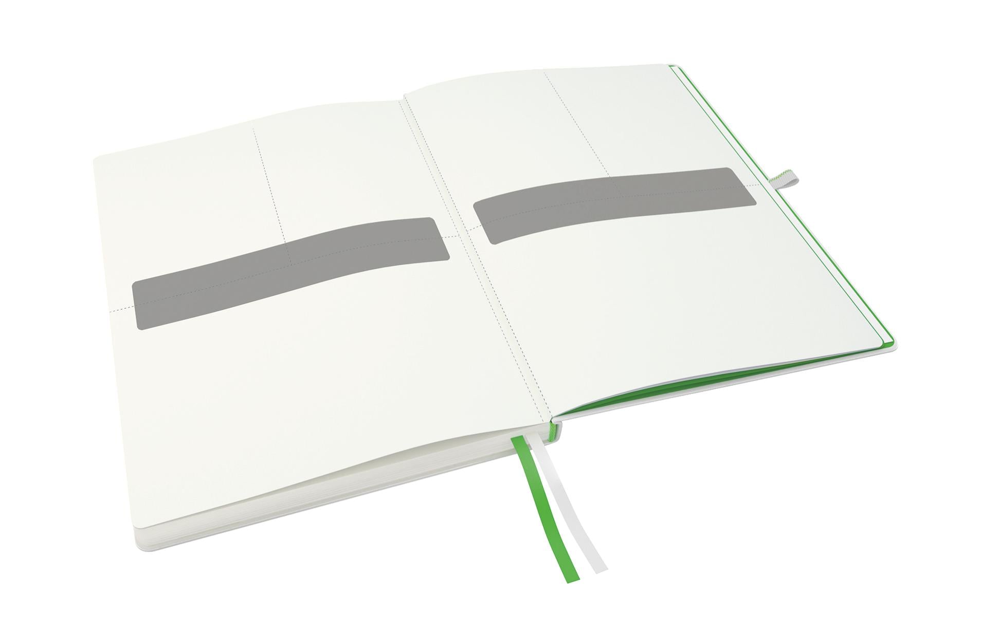 Leitz Notizbuch – A4 – kariert – 80 Seiten – 100 g/m² – Hardcover, weiss