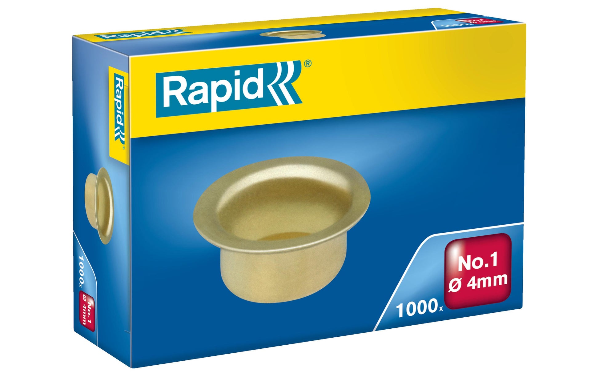 Rapid Ösen Ø 4 mm – Messing, Gold, 1'000 Stück