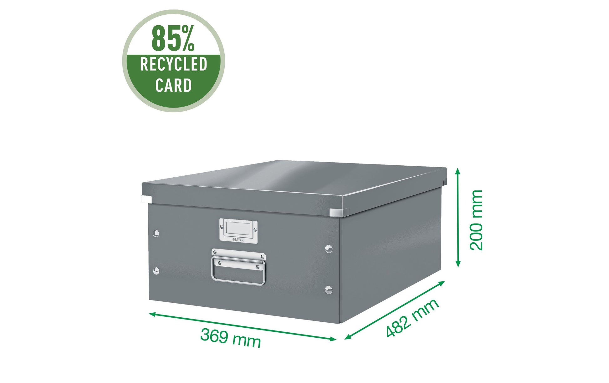 Leitz Click&Store WOW Aufbewahrungsbox B 369 × H 200 × T 482 mm – für A3, mit Tragegriff, stapelbar, grün