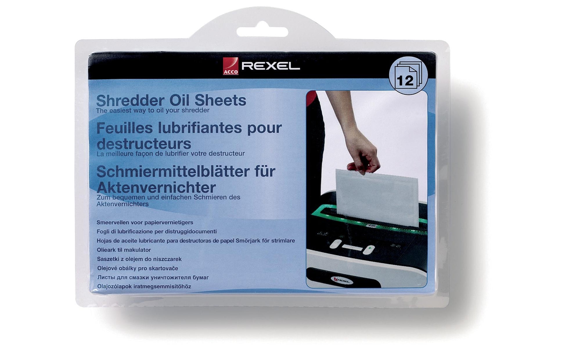 Rexel Aktenvernichter-Ölblätter – 12 Stk.