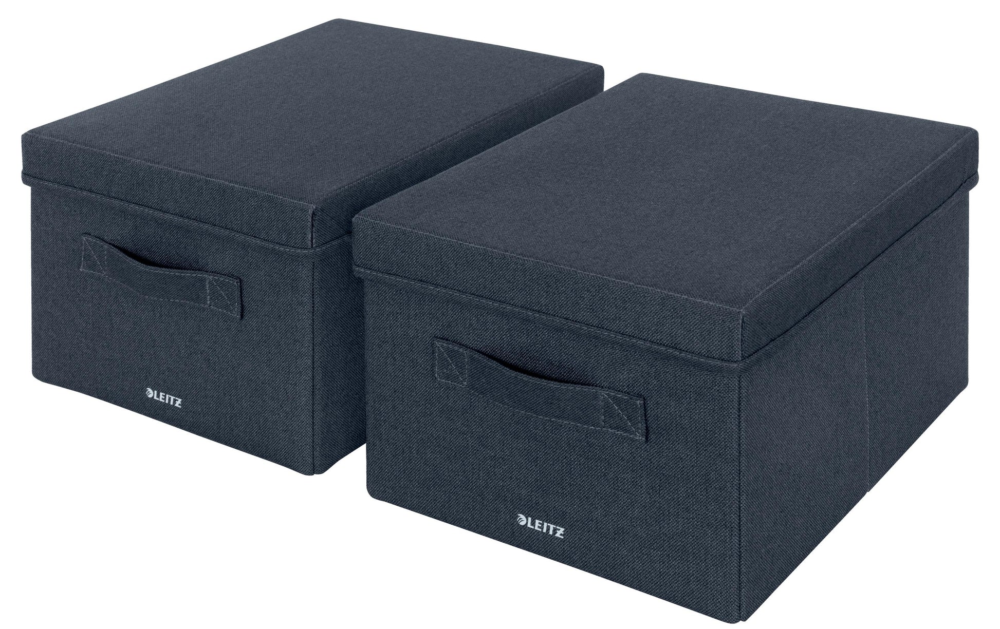 Leitz Faltbox 22 l – faltbar – Karton – dunkelgrau – 285 × 203 × 380 mm – 2 Stück