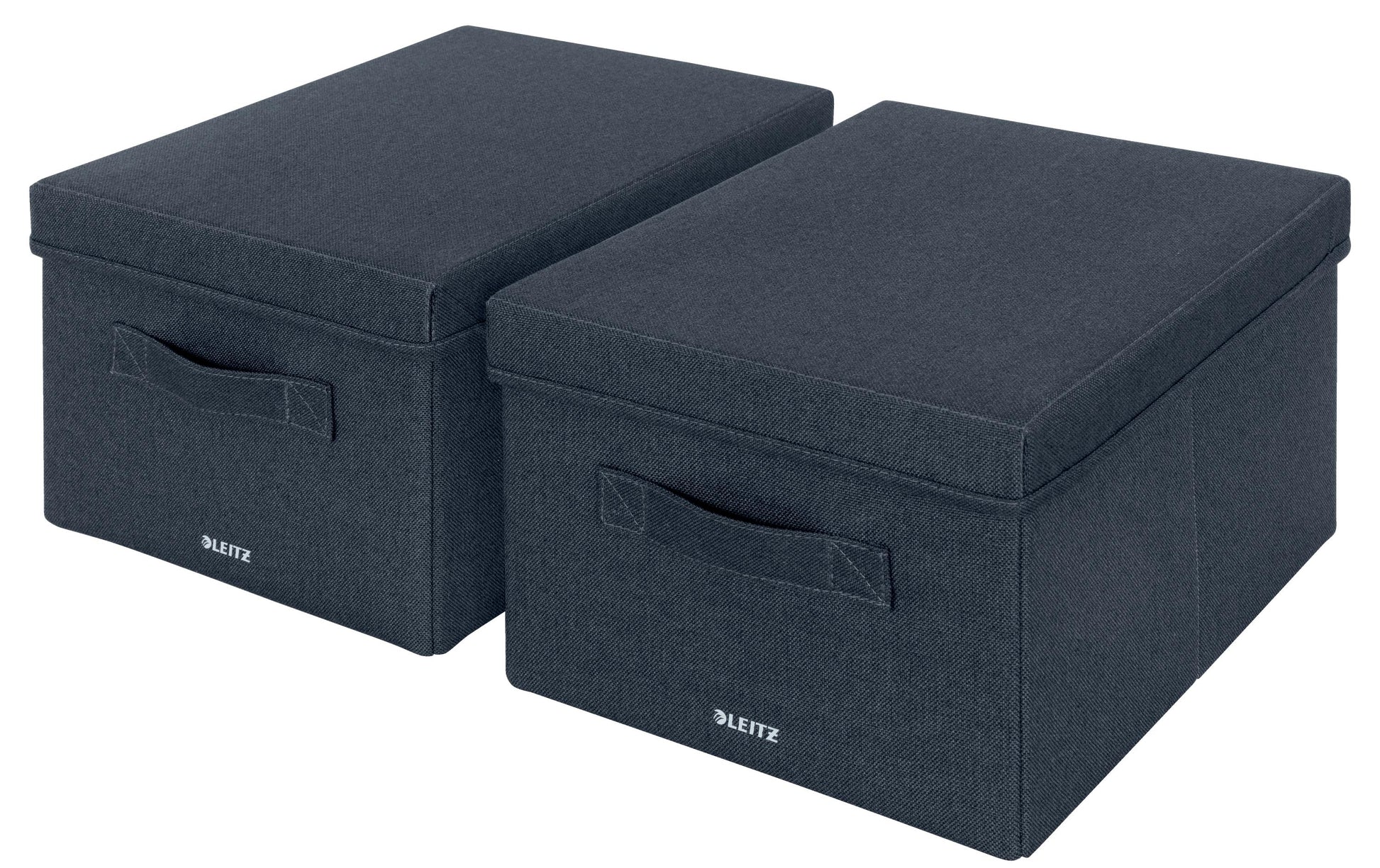 Leitz Faltbox 22 l – faltbar – Karton – dunkelgrau – 285 × 203 × 380 mm – 2 Stück