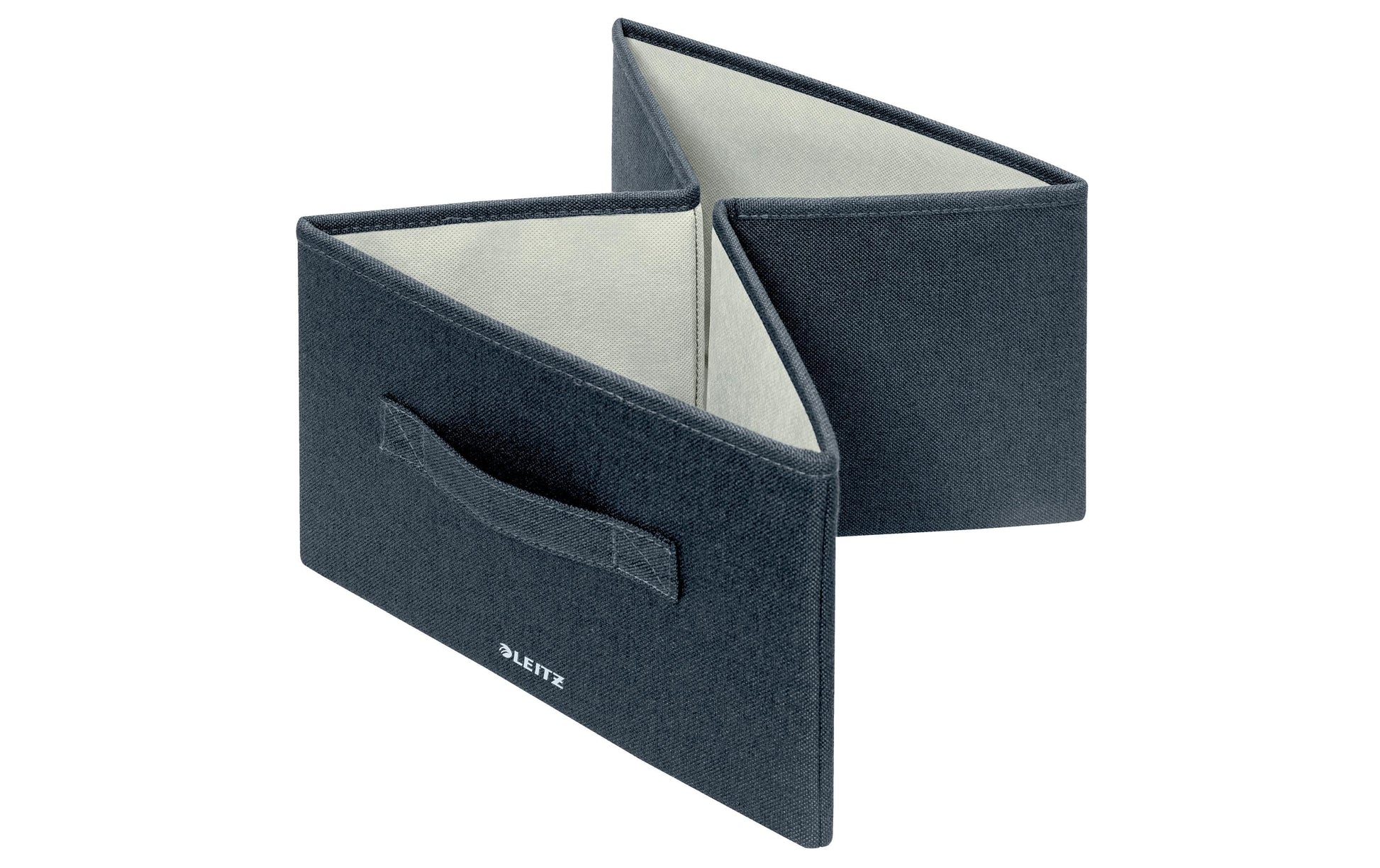 Leitz Faltbox 22 l – faltbar – Karton – dunkelgrau – 285 × 203 × 380 mm – 2 Stück