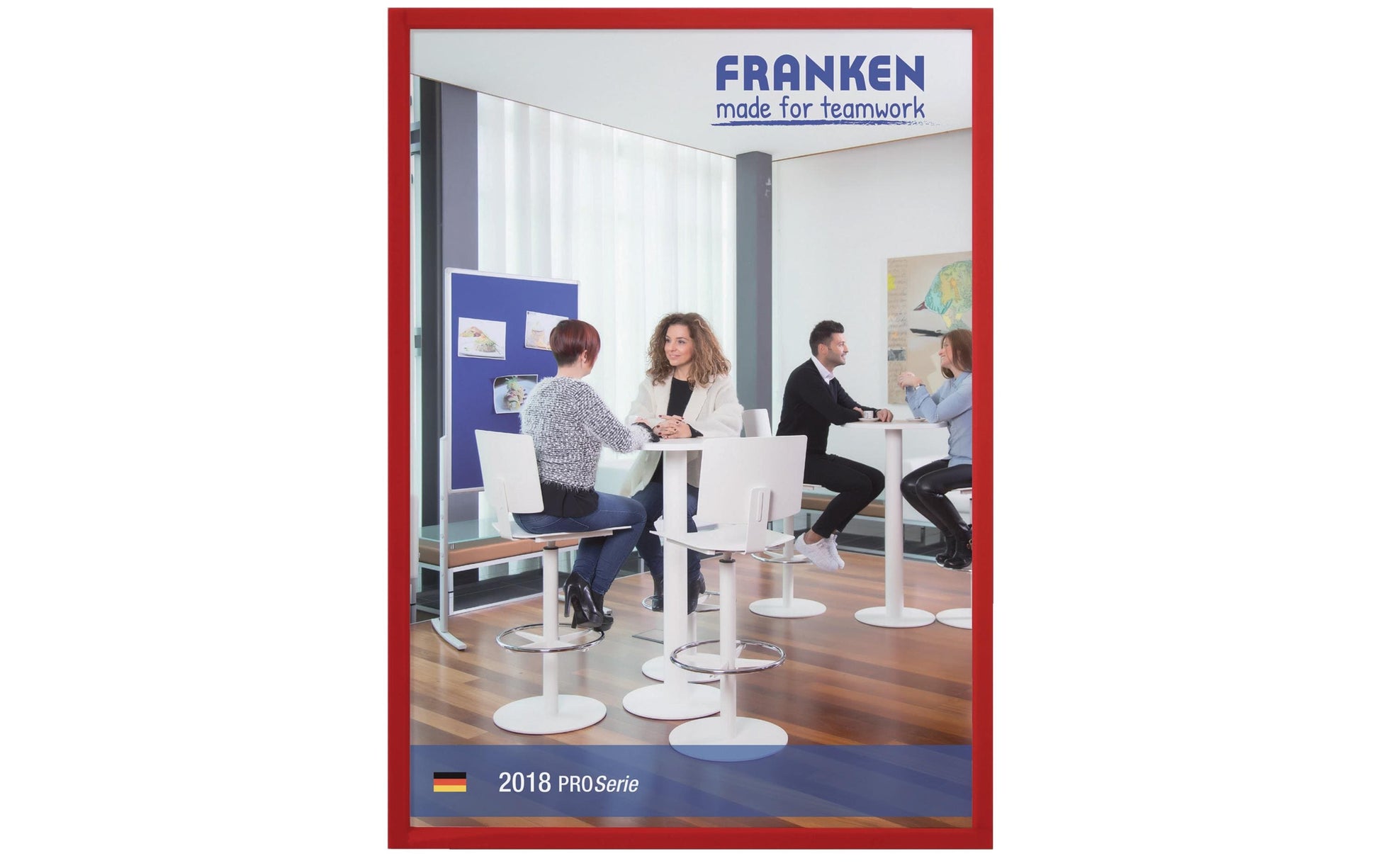 Franken Dokumentenhalter Frame It – für A3 – selbstklebend – blau – 1 Stk.