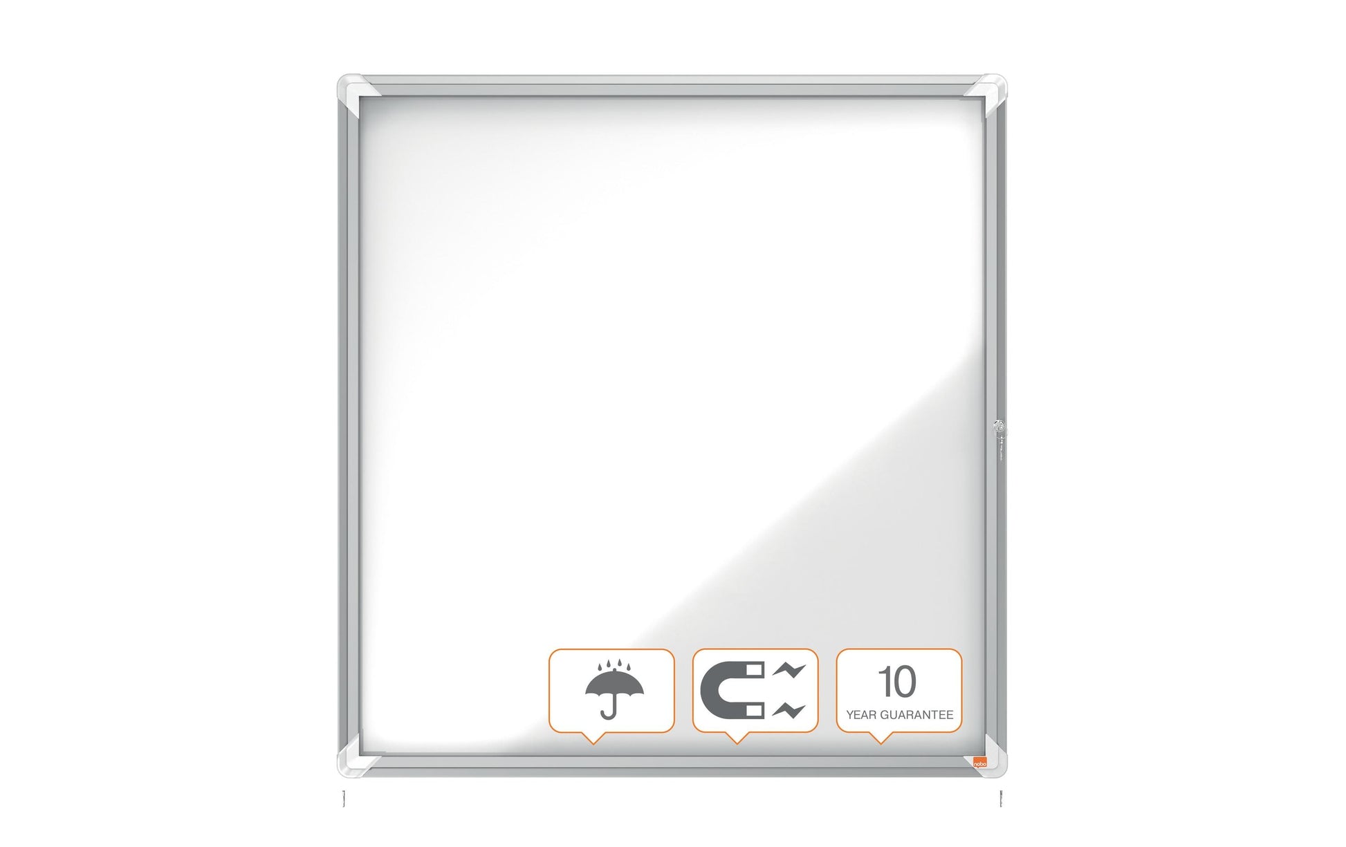 Nobo Schaukasten, 12 × A4 – Metall, Sicherheitsglas, abschliessbar, Aussenbereich, 92,4 × 97 × 4,3 cm