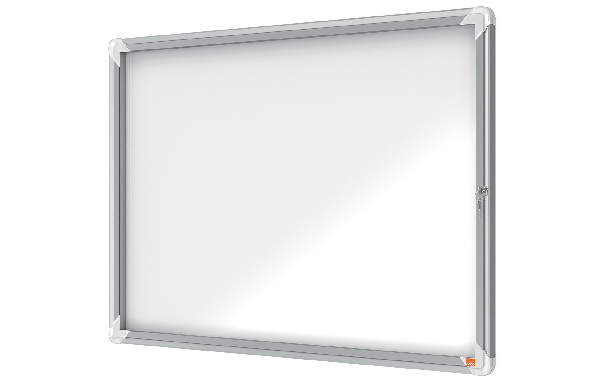 Nobo Schaukasten, 8 × A4 – Aluminium, Glas, abschliessbar, magnethaftend, 92,3 × 66,7 × 4,3 cm