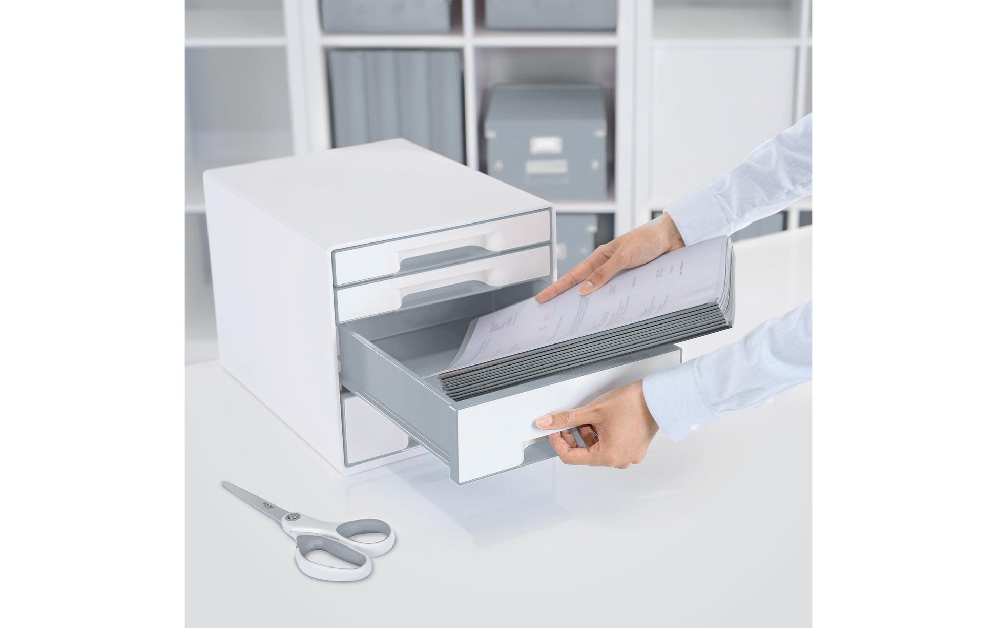 Leitz WOW Cube Aufbewahrungsbox – weiss, Kunststoff (PS)
