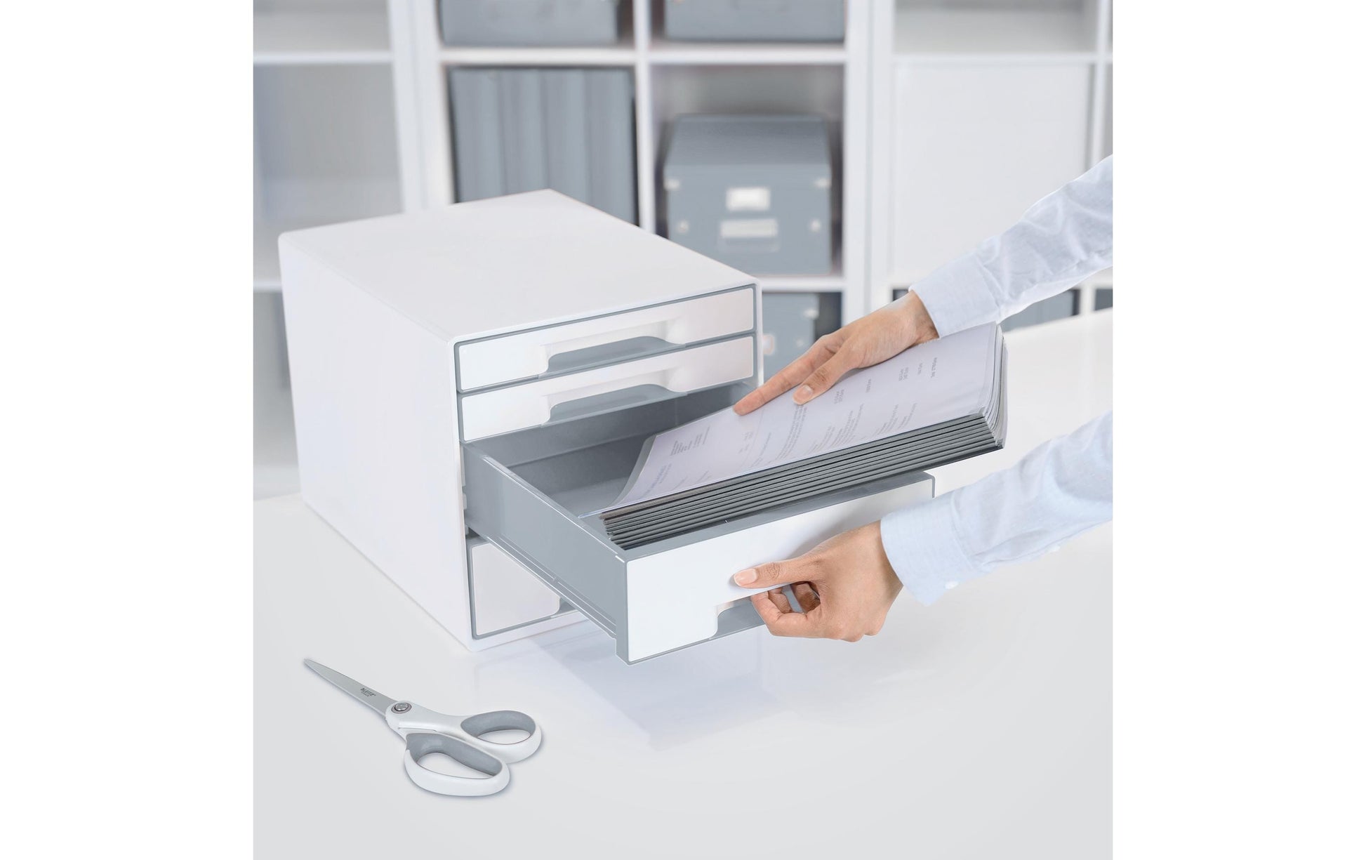 Leitz WOW Cube Aufbewahrungsbox – weiss, Kunststoff (PS)
