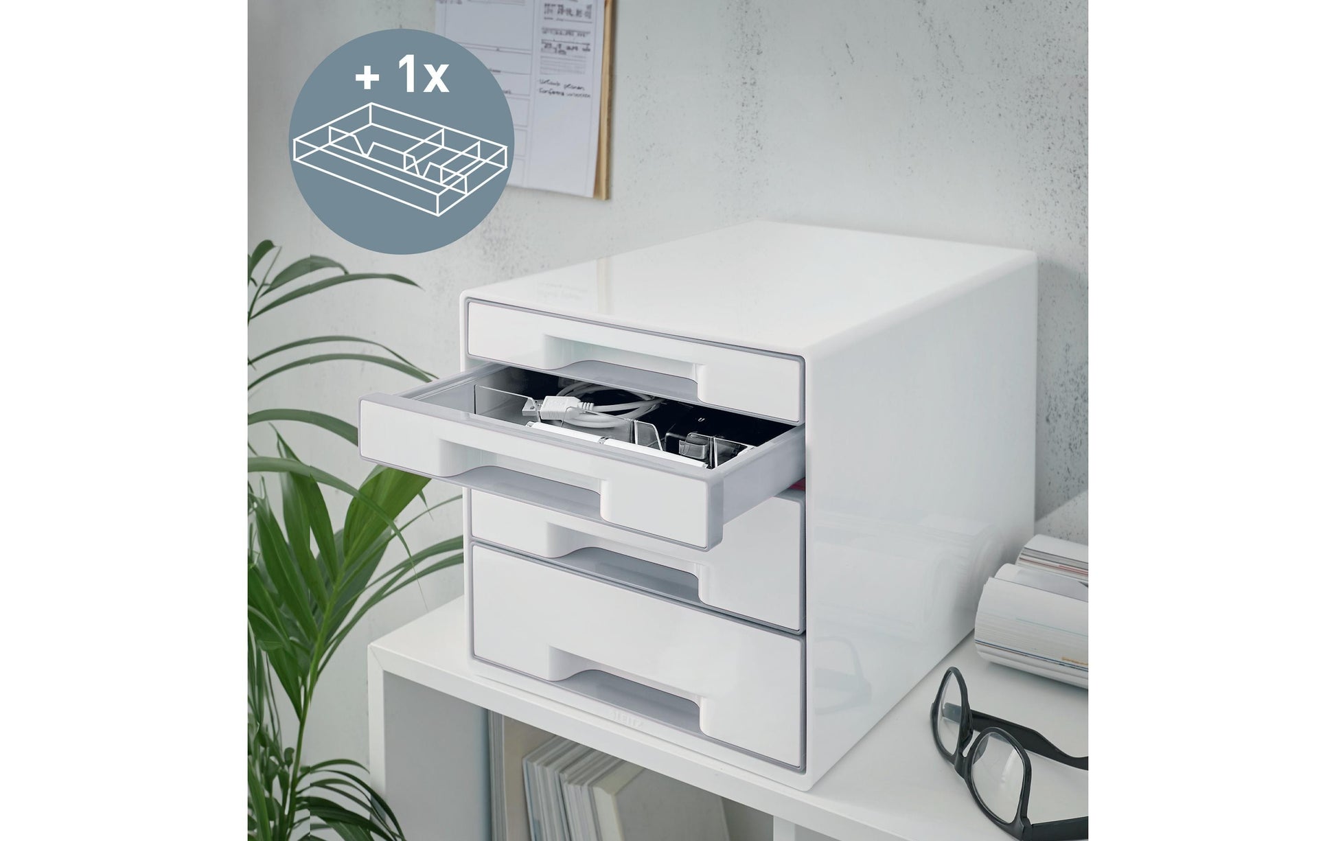 Leitz WOW Cube Aufbewahrungsbox – weiss, Kunststoff (PS)