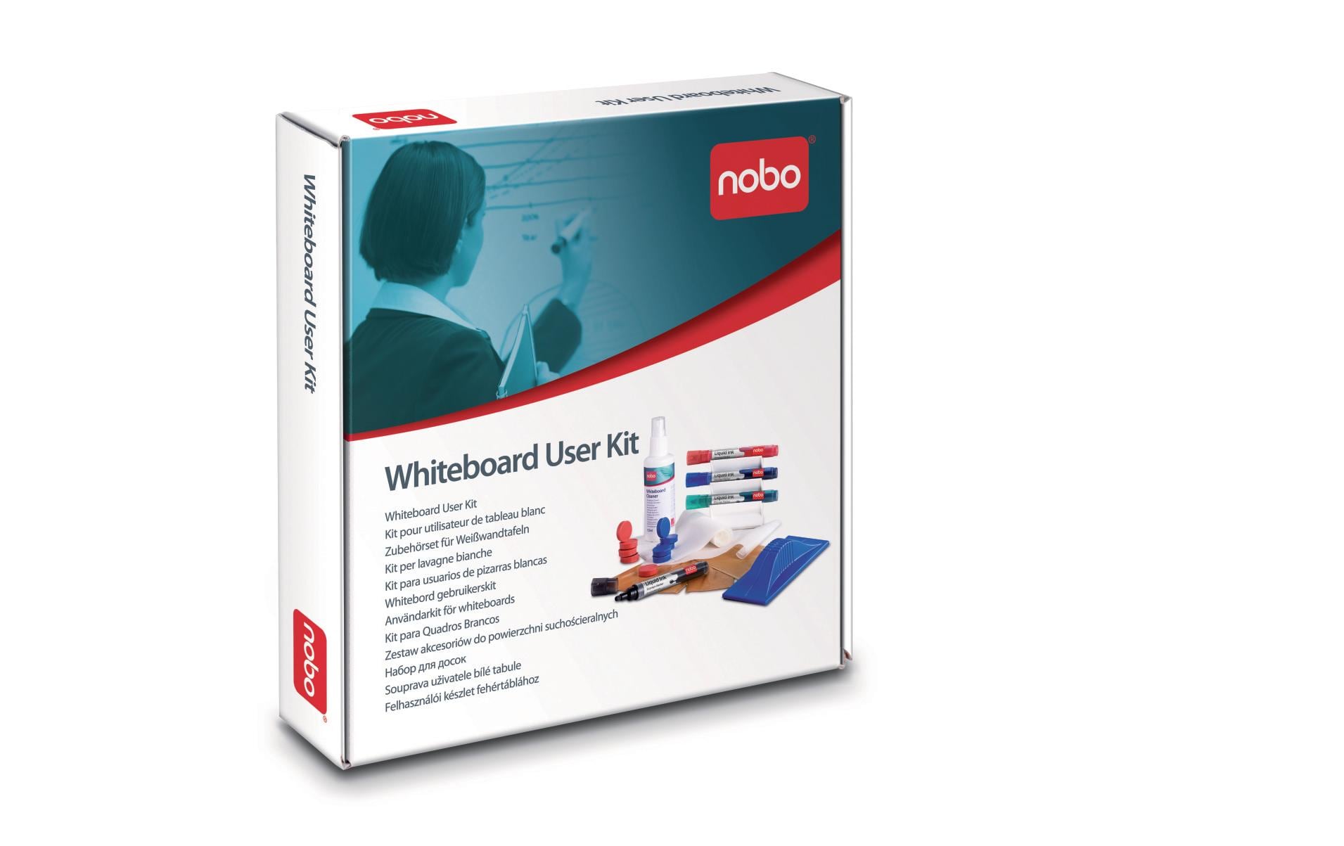 Nobo Starter-Kit, inkl. Marker, Wischer, Reiniger – für Whiteboards