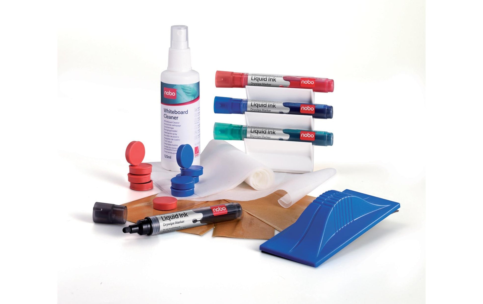 Nobo Starter-Kit, inkl. Marker, Wischer, Reiniger – für Whiteboards