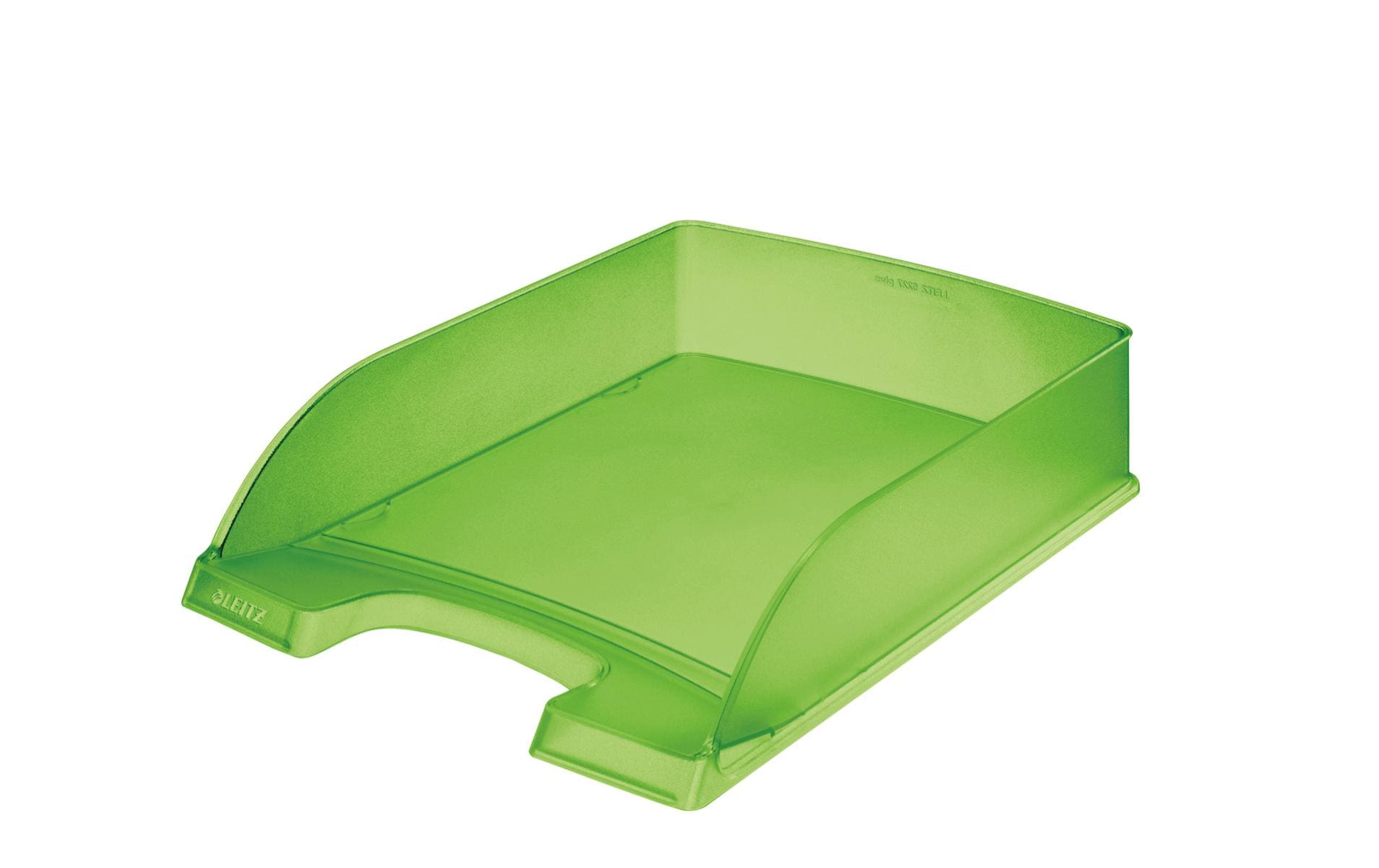 Leitz Briefkorb – mit Griffausschnitt, mit Beschriftungsfeld, matt, grün, B 255 × H 70 × T 357 mm