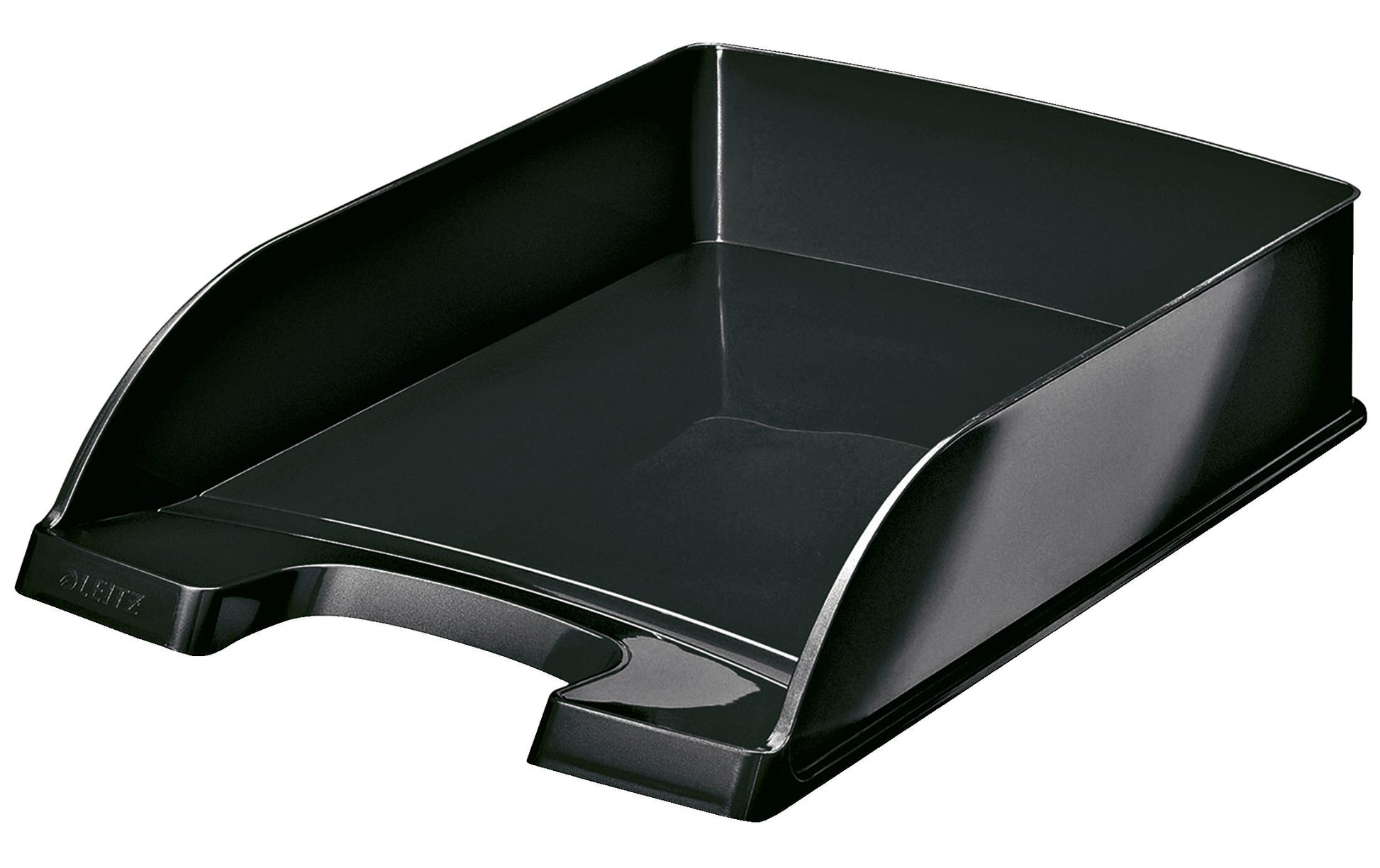 Leitz WOW – Briefkorb für A4, Polystyrol (PS), Schwarz, Hochglänzend, 255 × 70 × 357 mm