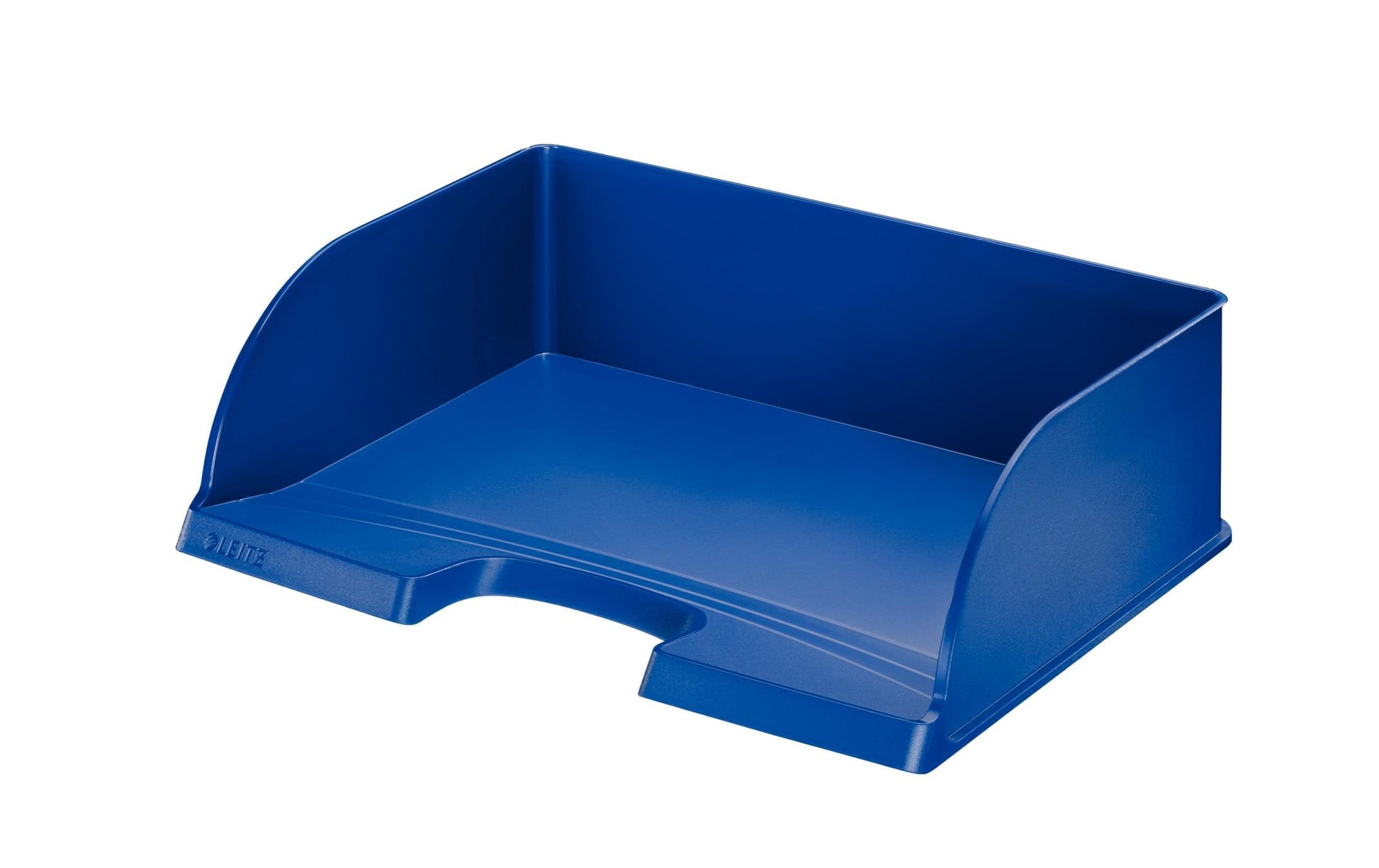 Leitz Stapelbarer Briefkorb mit Griffausschnitt, Beschriftungsfeld, matt, blau, B 363 × H 103 × T 273 mm
