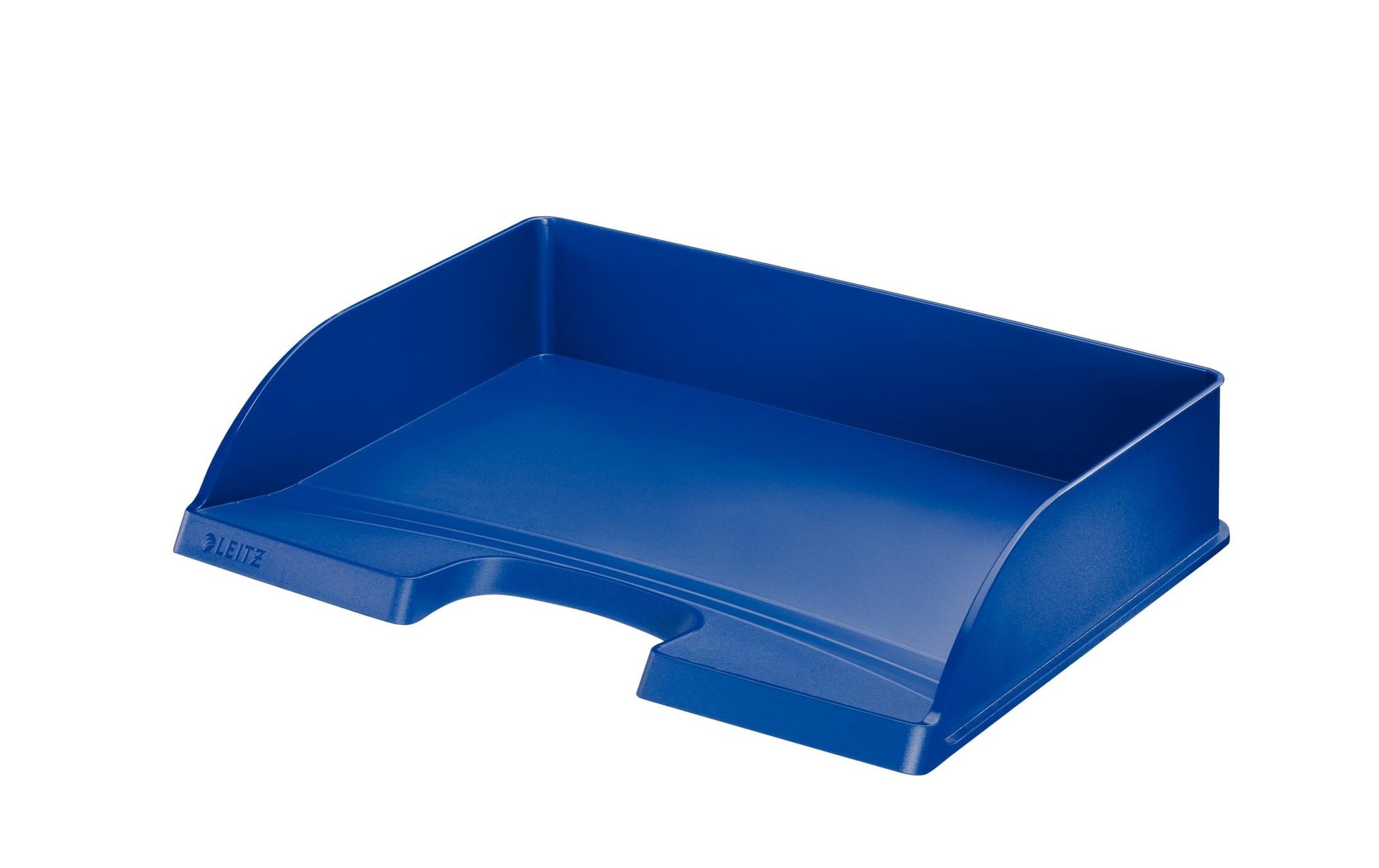 Leitz Stapelbarer Briefkorb mit Griffausschnitt, Beschriftungsfeld, matt, blau, B 363 × H 70 × T 273 mm
