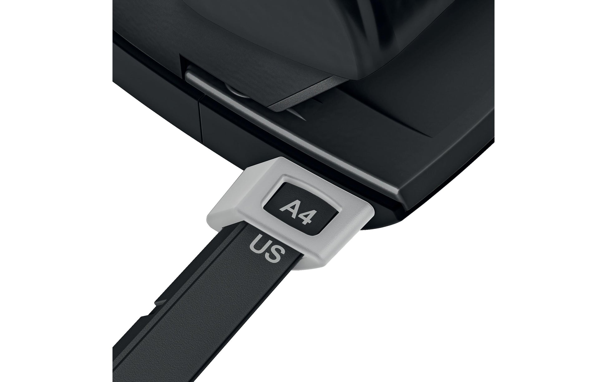 Leitz Mini-Locher NeXXt Recycle – 2-Loch, Lochabstand 80 mm, 10 Blatt, bis A4, Ø5,5 mm – Schwarz