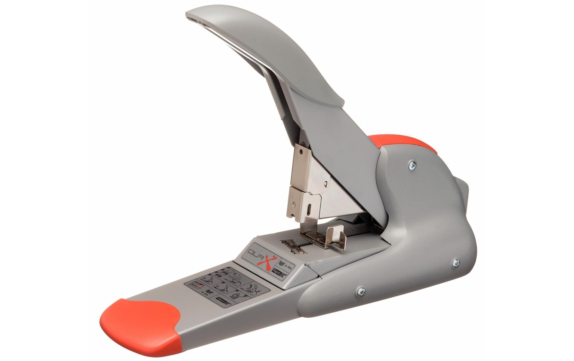 Rapid Duax – Blockhefter, 170 Blätter, Flach-Clinch, Einlegetiefe 60 mm, Silber
