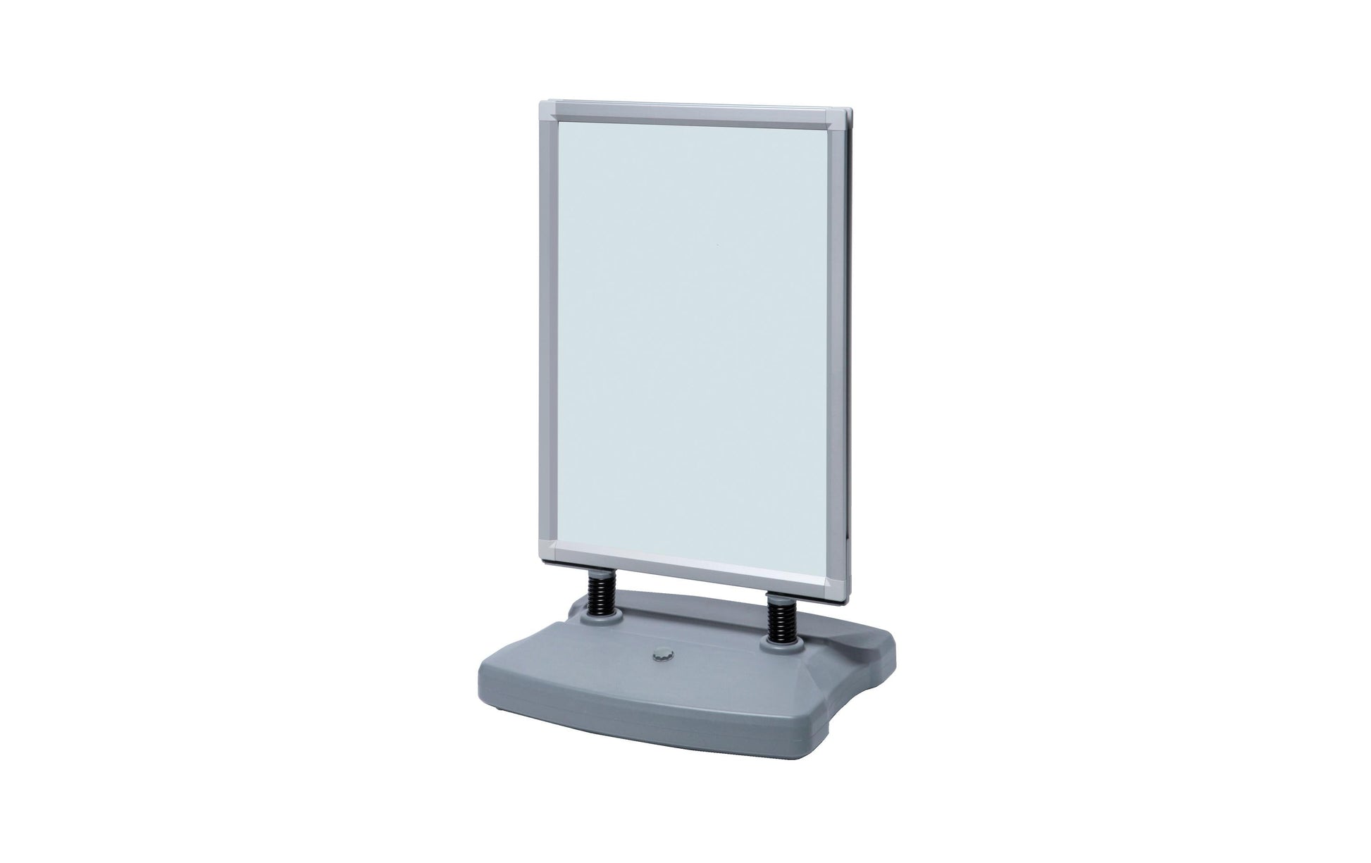 Franken Prospektständer TANK – für A1, mit Rollen, weiss/silber, Aluminium, 670×590×1123 mm