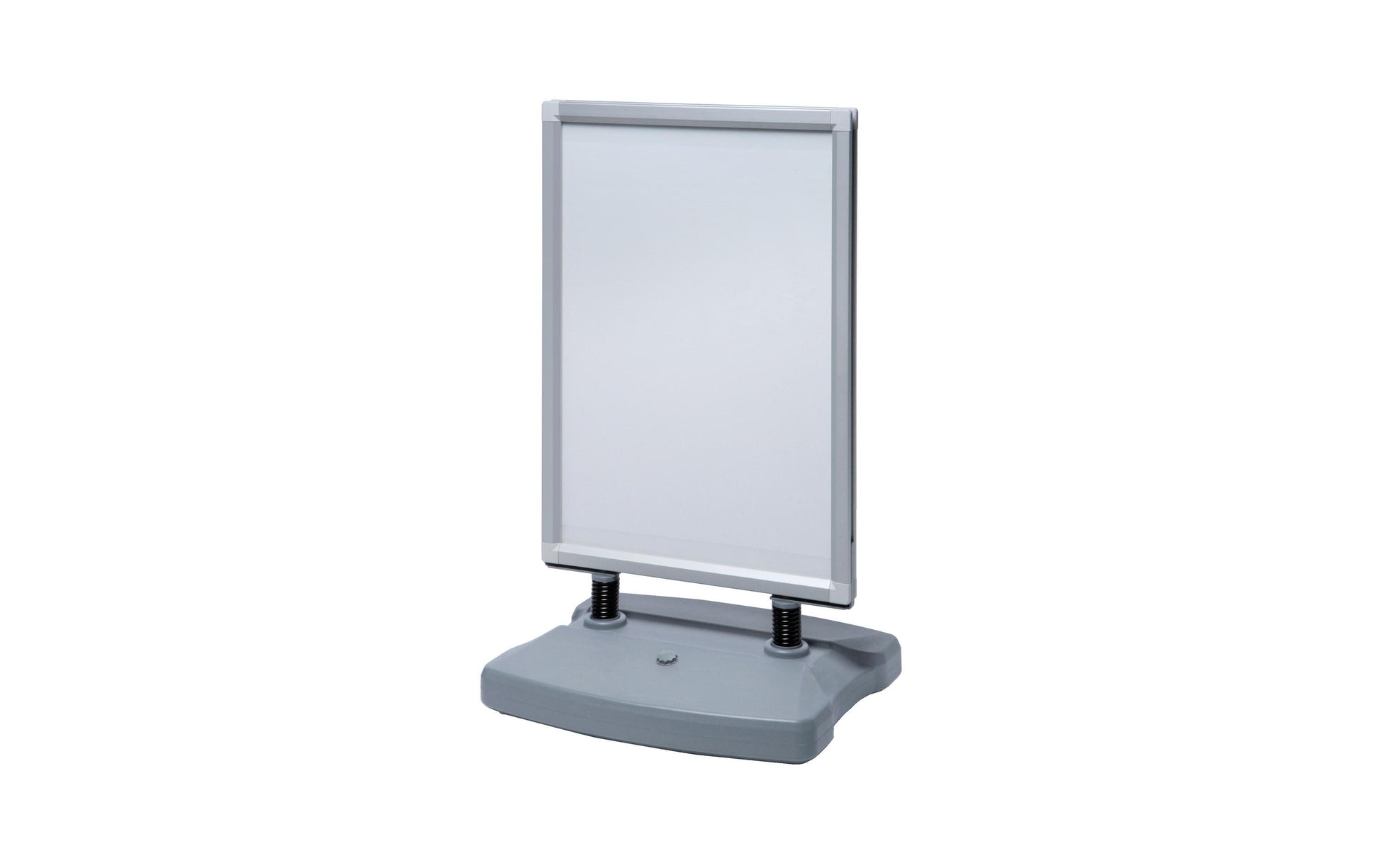 Franken Prospektständer TANK – für A1, mit Rollen, weiss/silber, Aluminium, 670×590×1123 mm
