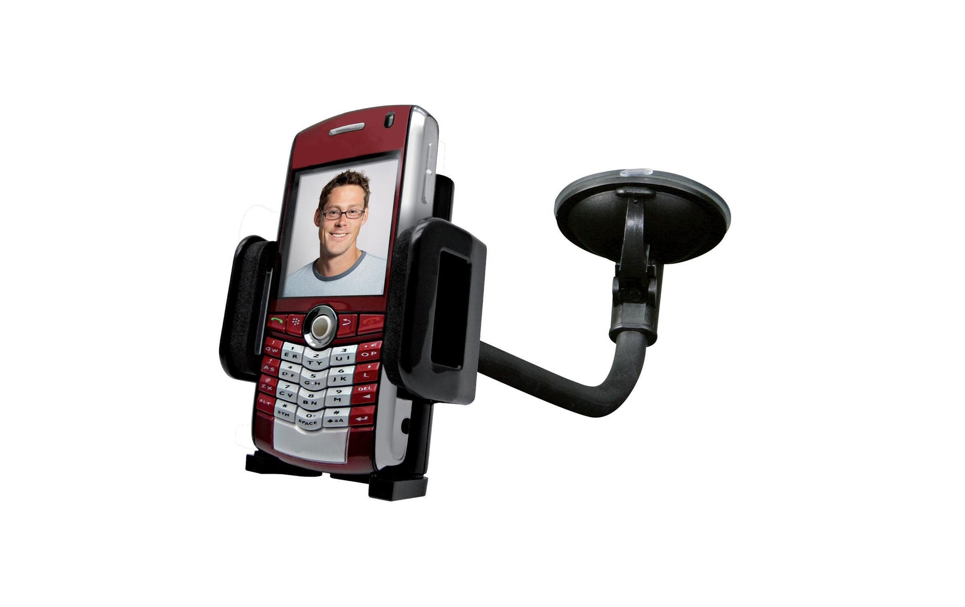 Kensington Univ. Car Holder – Auto-Halterung (passiv) – drehbar, Saugnapf – für Smartphones – Schwarz