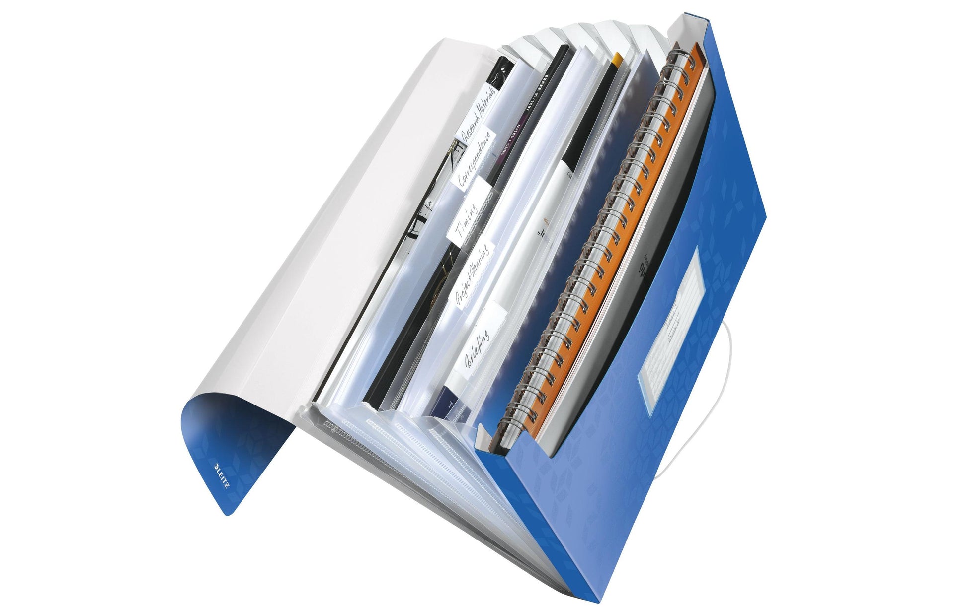 Leitz Sammelmappe für A4, Kunststoff, Blau, mit Gummizug