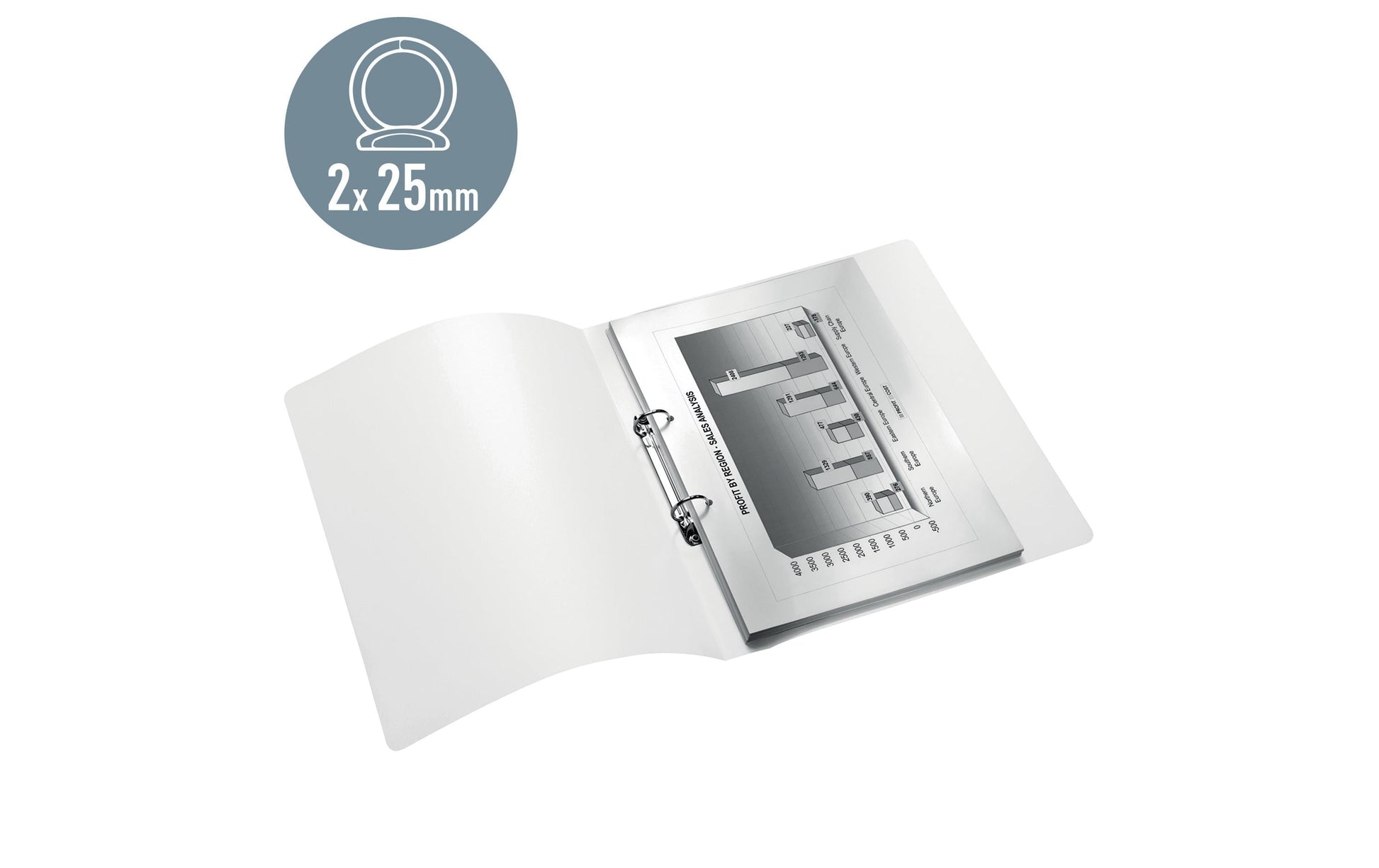 Leitz WOW Ringbuch – 2 Ringe Ø 25 mm – für A4 – Rückenbreite 3,2 cm – Rot