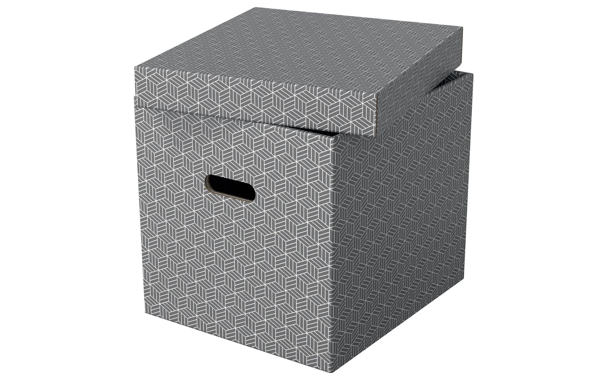 Leitz Home Cube Aufbewahrungsbox 25,3 l – 320 × 315 × 365 mm, grau, Karton, 3er Pack