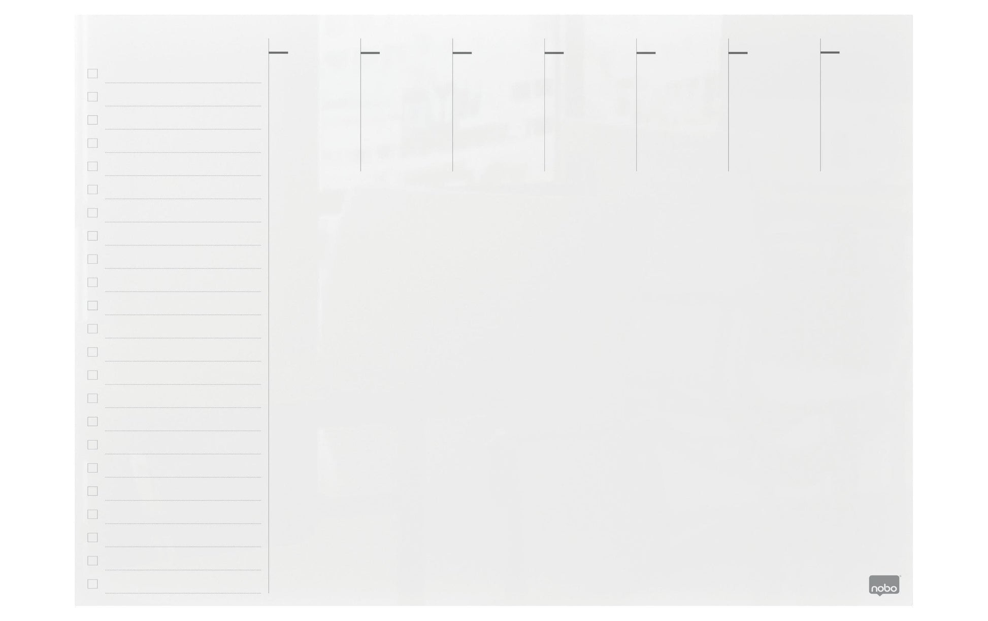 Nobo Whiteboard – 43 × 56 cm, Glas, magnetisch