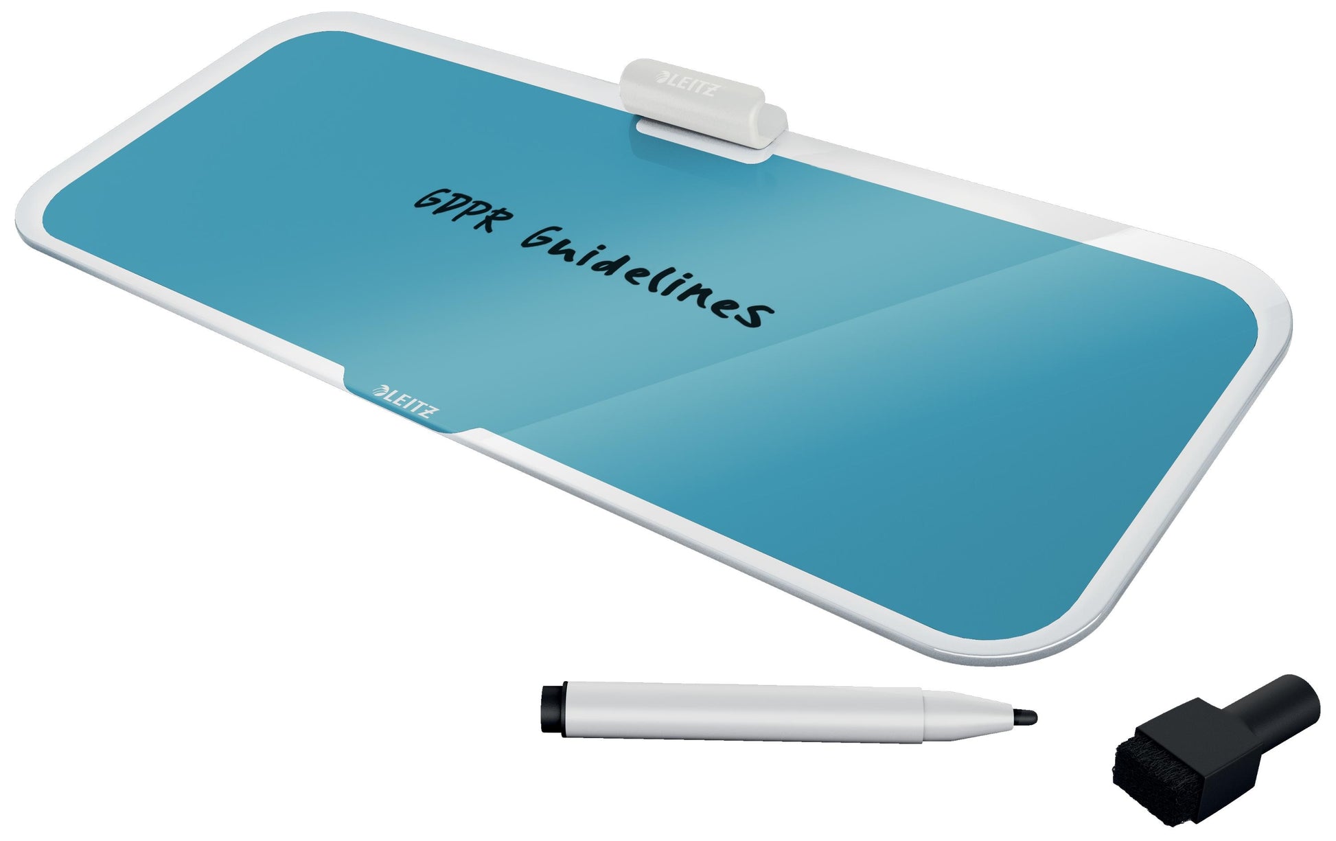 Leitz Glasboard – Blau, Rahmenlos – 38 × 15 cm
