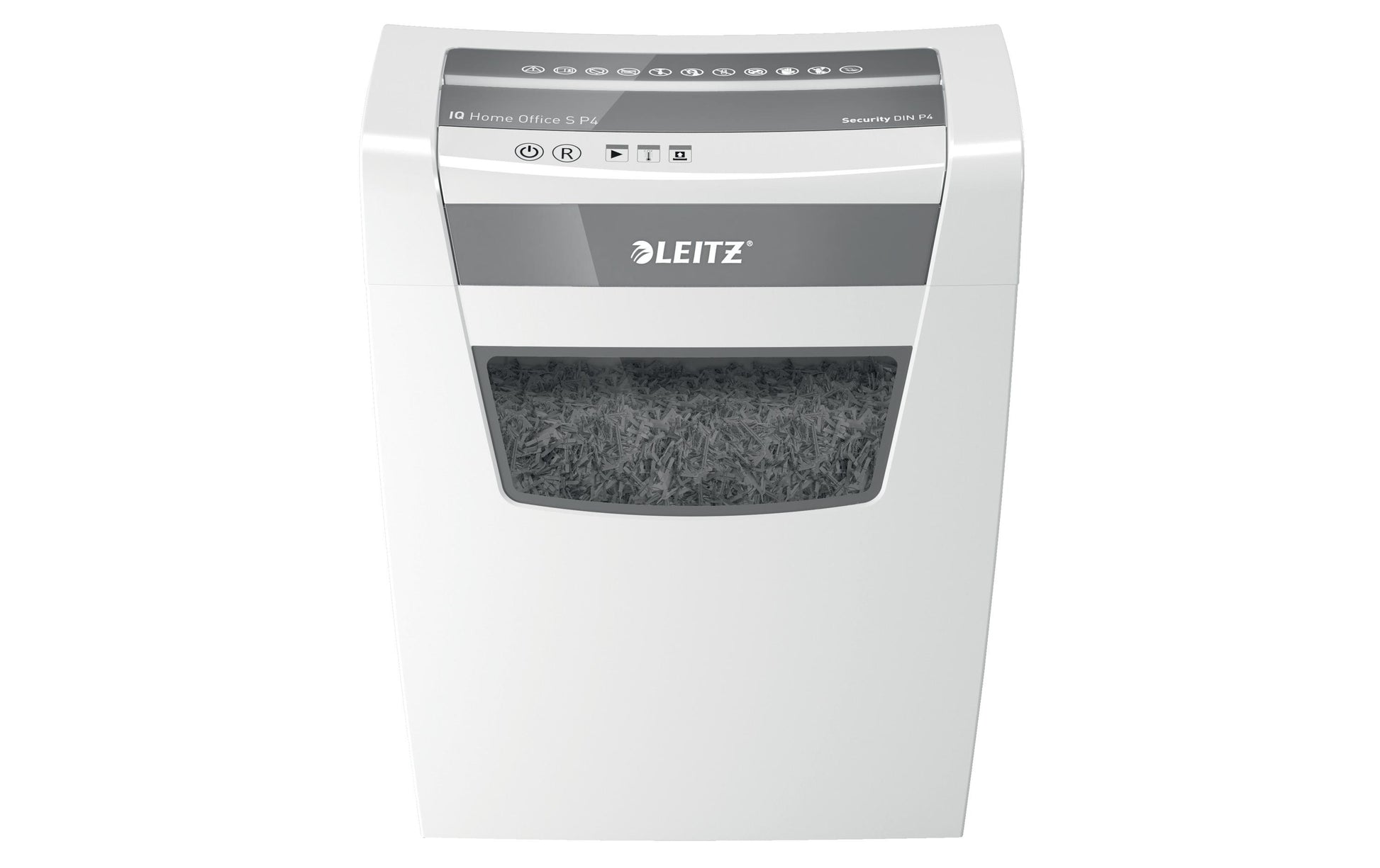 Leitz bürogeräte Leitz IQ Home Office S – Aktenvernichter, DIN P-4, Streifenschnitt 4 × 28 mm, 8 Blatt, 15 l