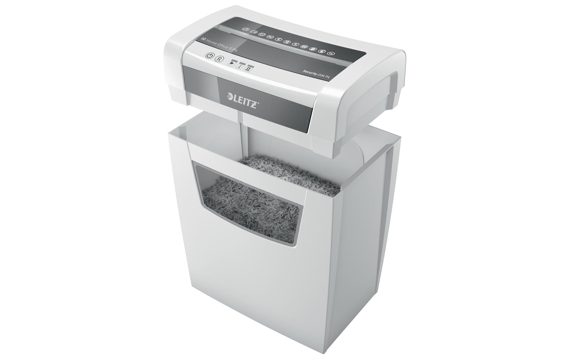 Leitz bürogeräte Leitz IQ Home Office S – Aktenvernichter, DIN P-4, Streifenschnitt 4 × 28 mm, 8 Blatt, 15 l