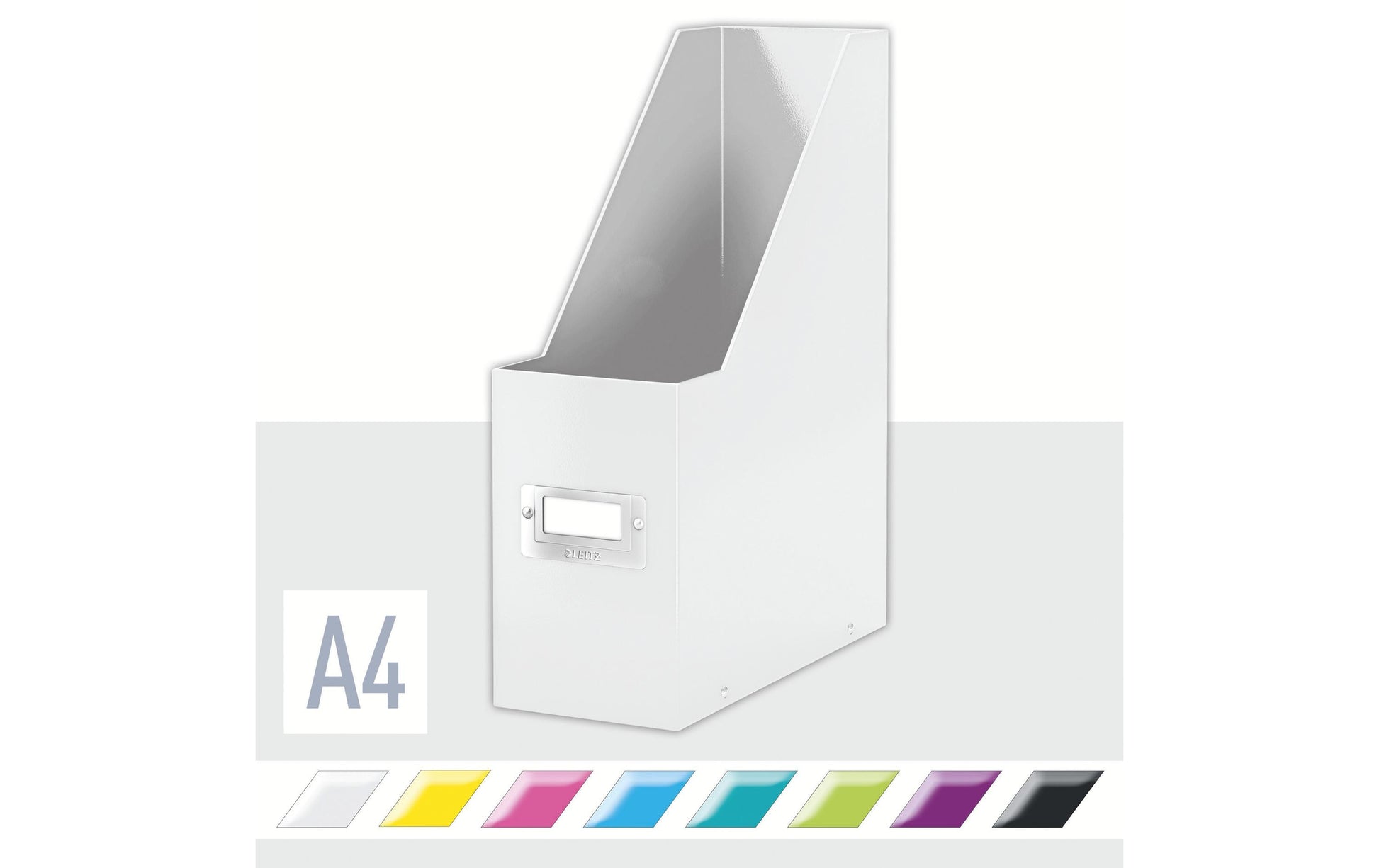 Leitz Stehsammler – Karton, mit Beschriftungsfeld, weiss, 253×103×330 mm