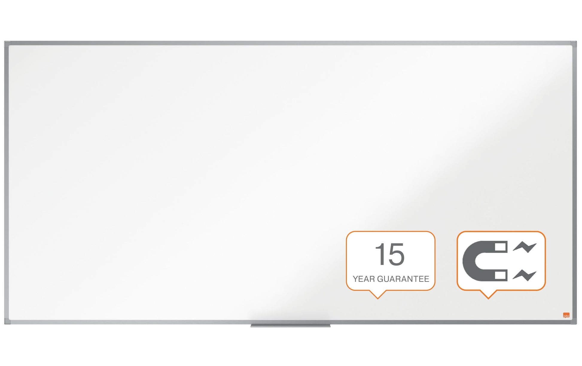 Nobo Whiteboard – 180,5 × 89,2 cm, lackierter Stahl, magnetisch, Aluminiumrahmen, Wandmontage