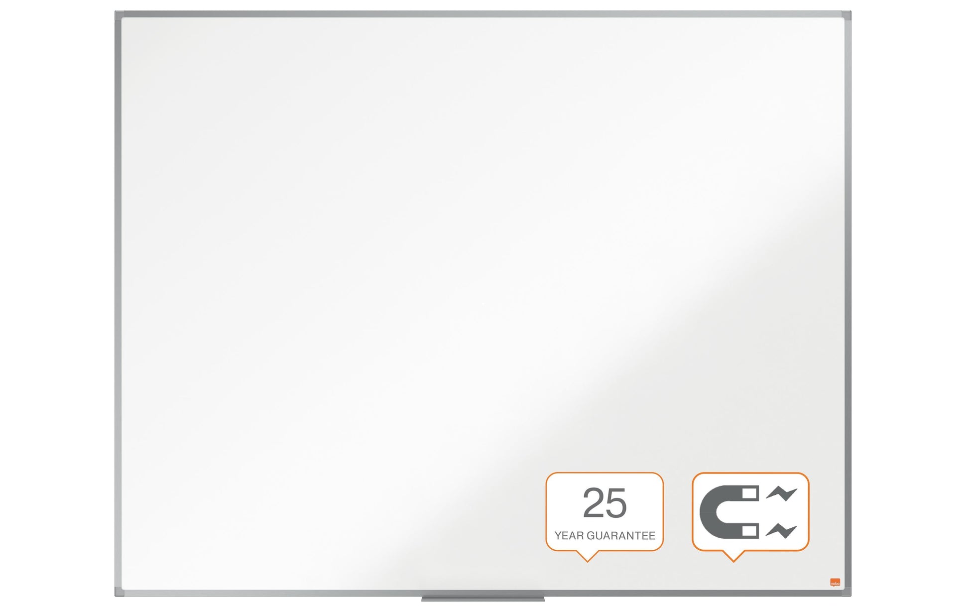 Nobo Whiteboard – 150 × 120 cm, Aluminiumrahmen, Wandmontage, inkl. Stiftablage