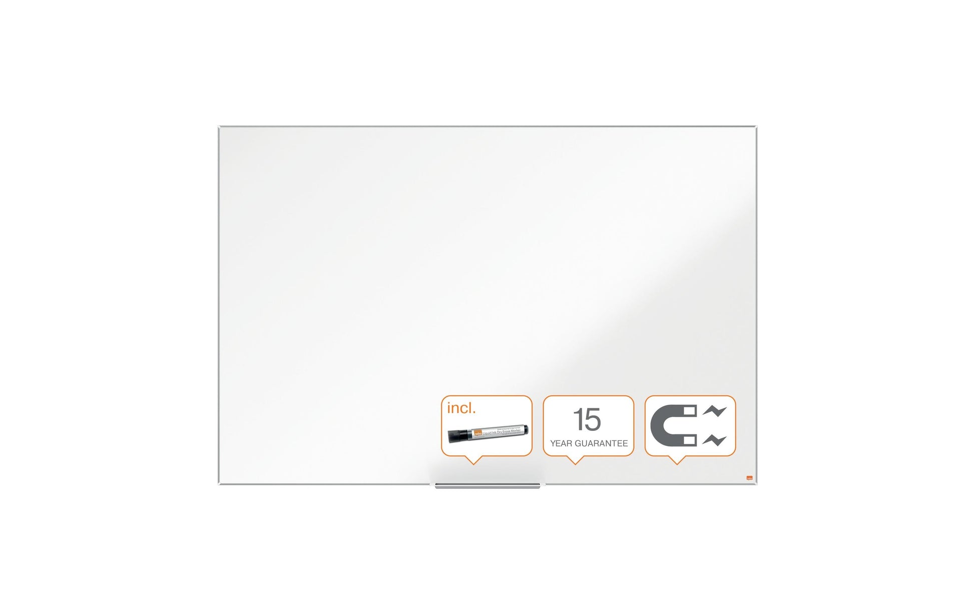 Nobo Whiteboard – 179,6 × 118,5 cm, lackierter Stahl, magnetisch, Wandmontage
