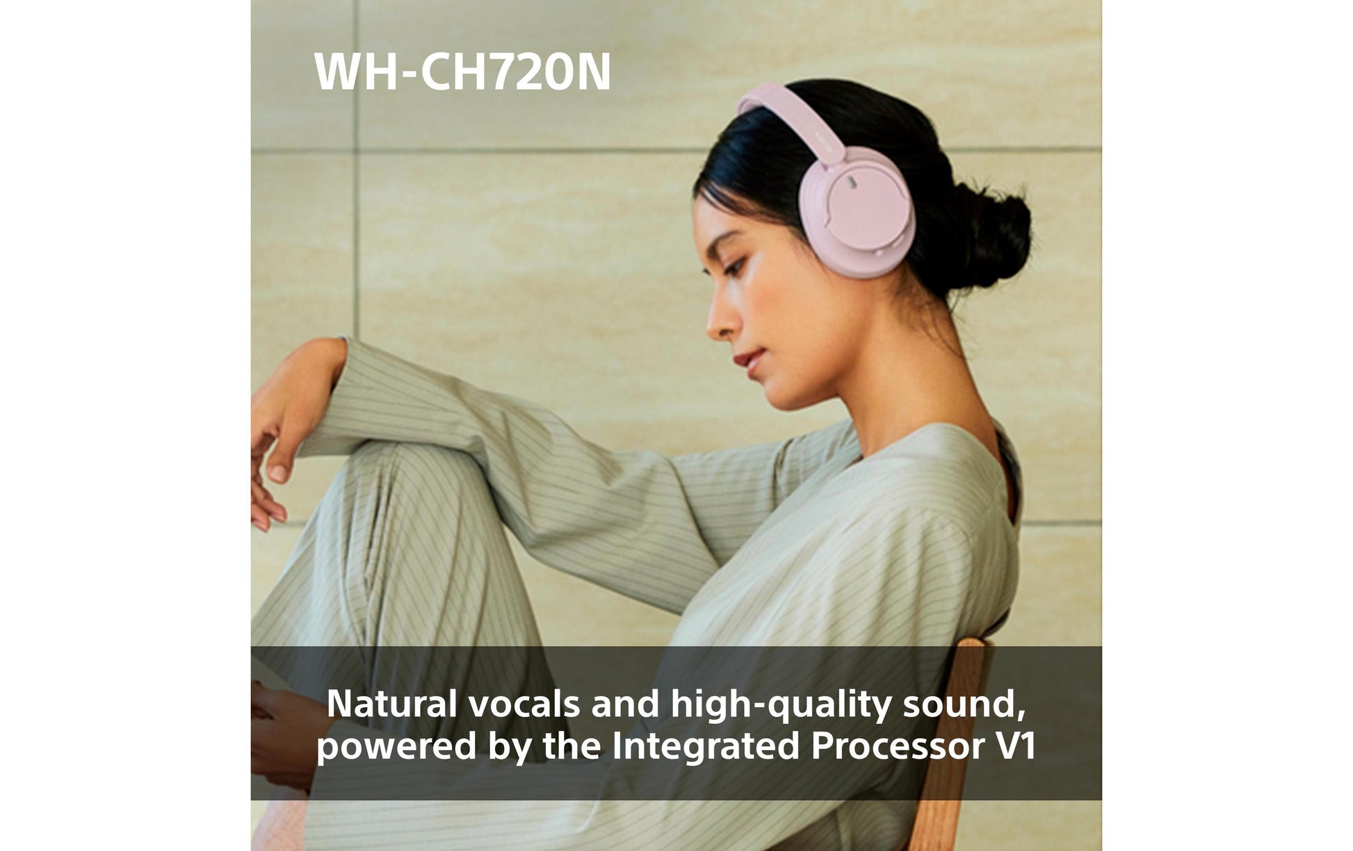 Sony WH-CH720N Over-Ear Kopfhörer – Stereo, Kabel + BT, 3,5 mm Klinke, ANC, Rosa, BT 5.2