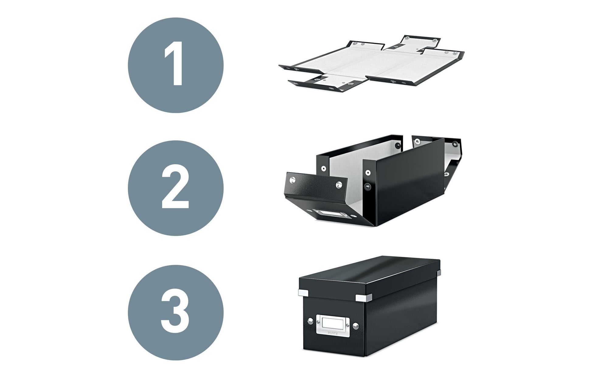 Leitz Aufbewahrungsbox – 160 Disks, Karton, 143 × 352 × 136 mm
