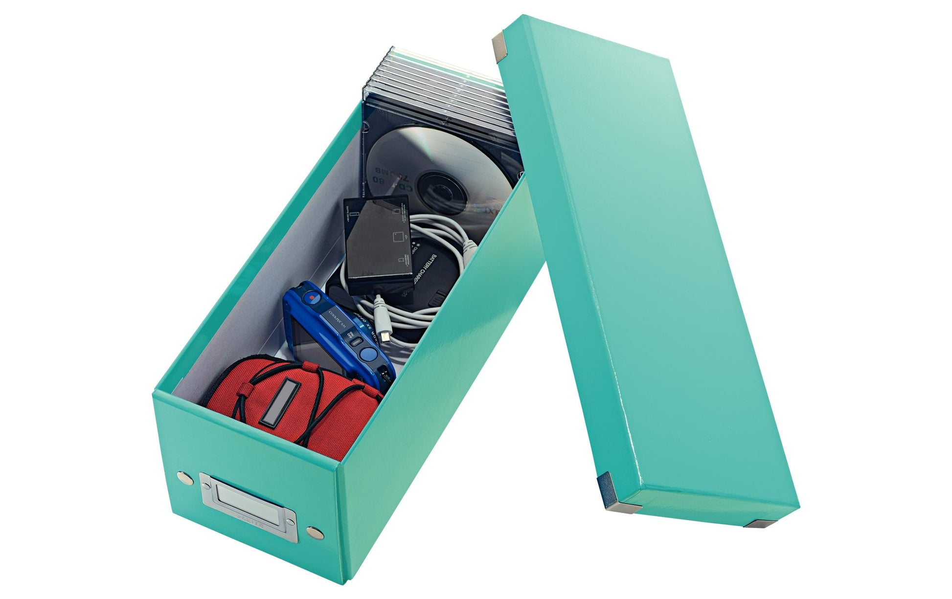 Leitz CD-Ablagebox 160 Disks – Hartplatte, 143 × 352 × 136 mm