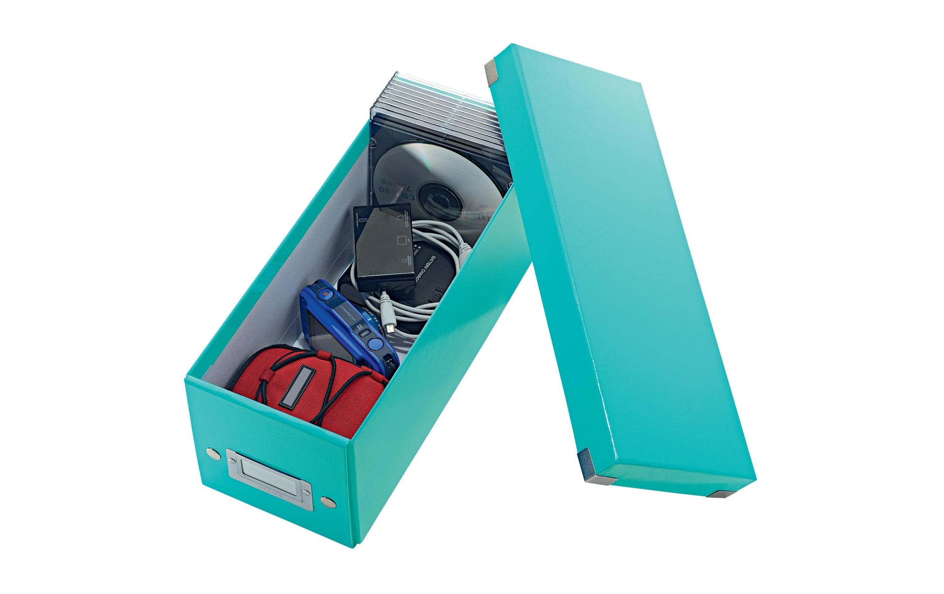 Leitz CD-Ablagebox 160 Disks – Hartplatte, 143 × 352 × 136 mm