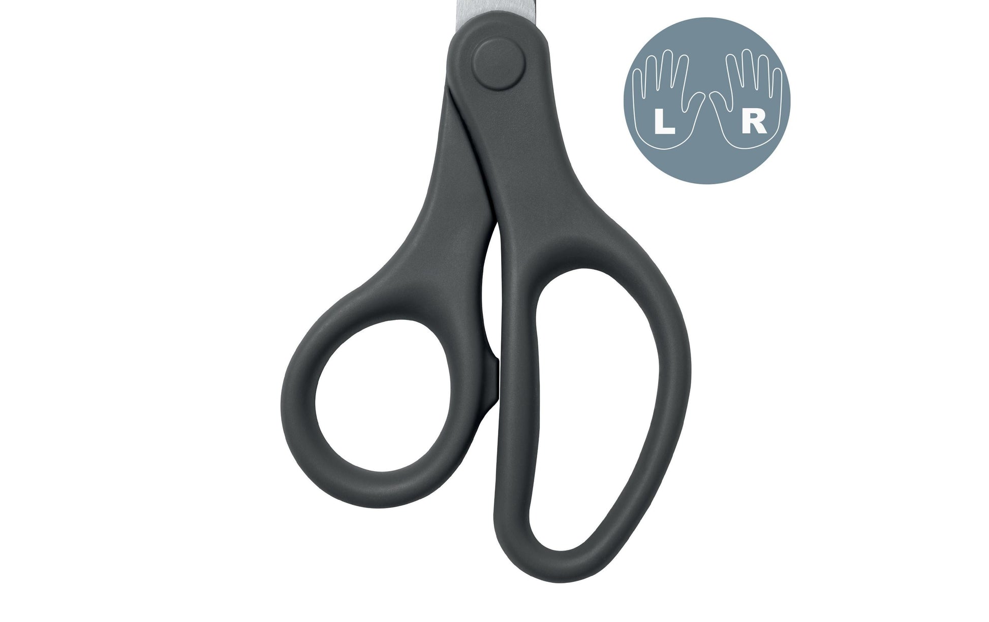 Leitz Schere 20,5 cm, für Rechts- und Linkshänder – Edelstahl, Grau