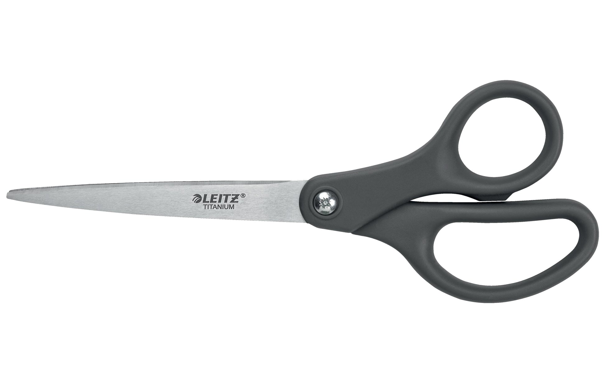 Leitz Schere 18,0 cm, für Rechts- und Linkshänder – Edelstahl, Grau