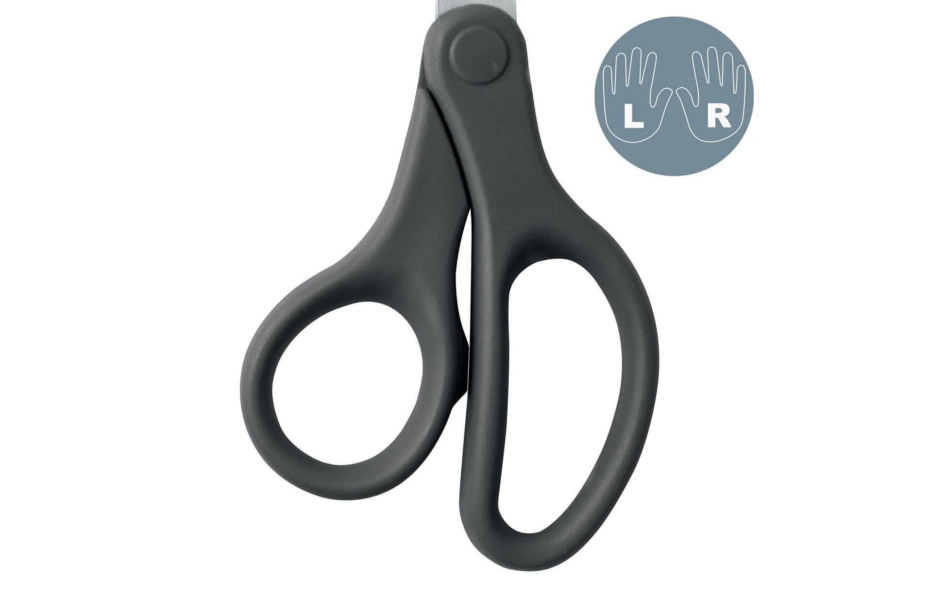 Leitz Schere 18,0 cm, für Rechts- und Linkshänder – Edelstahl, Grau