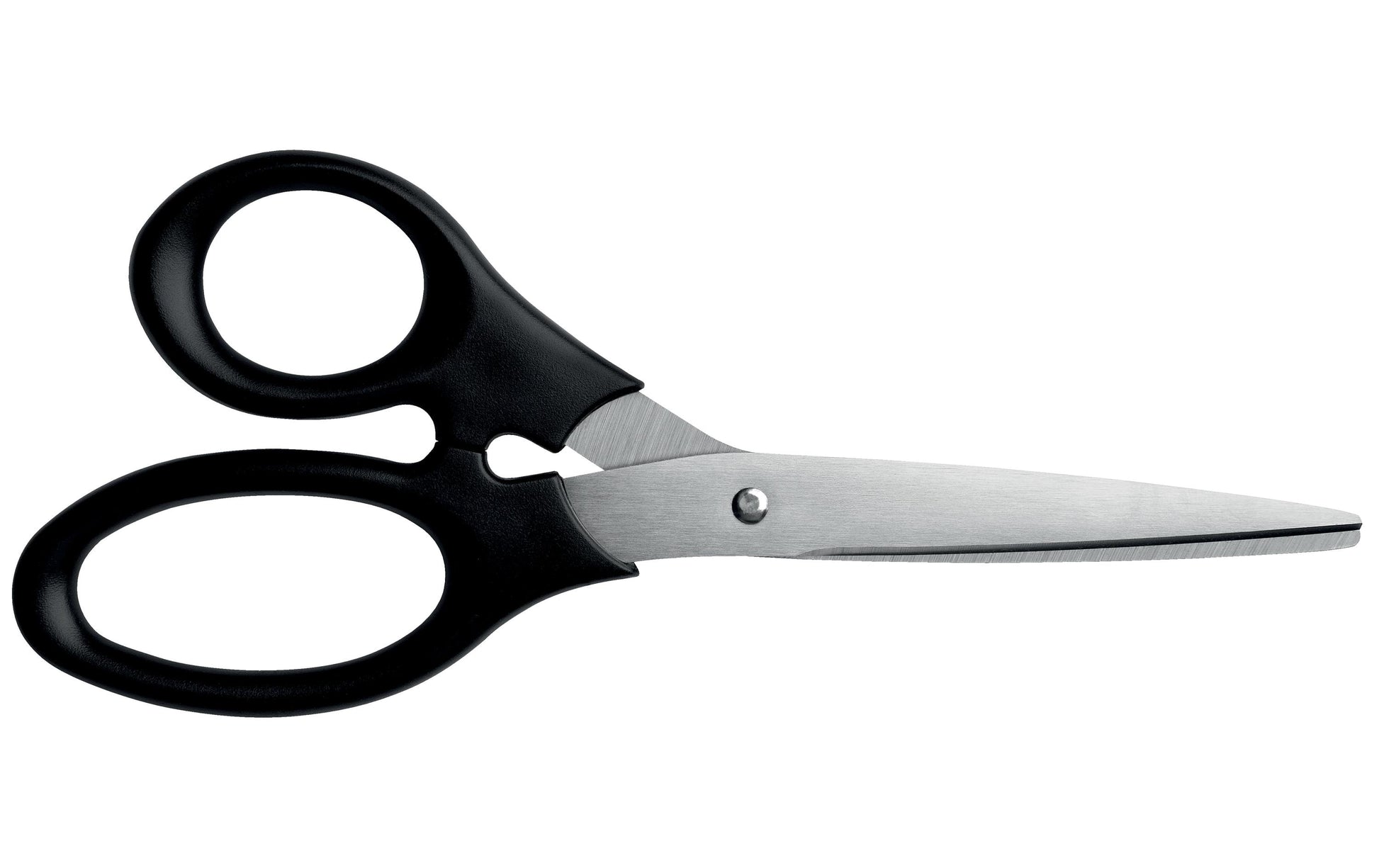 Leitz Schere 18,5 cm, für Rechts- und Linkshänder – Edelstahl, ergonomischer Griff, Schwarz