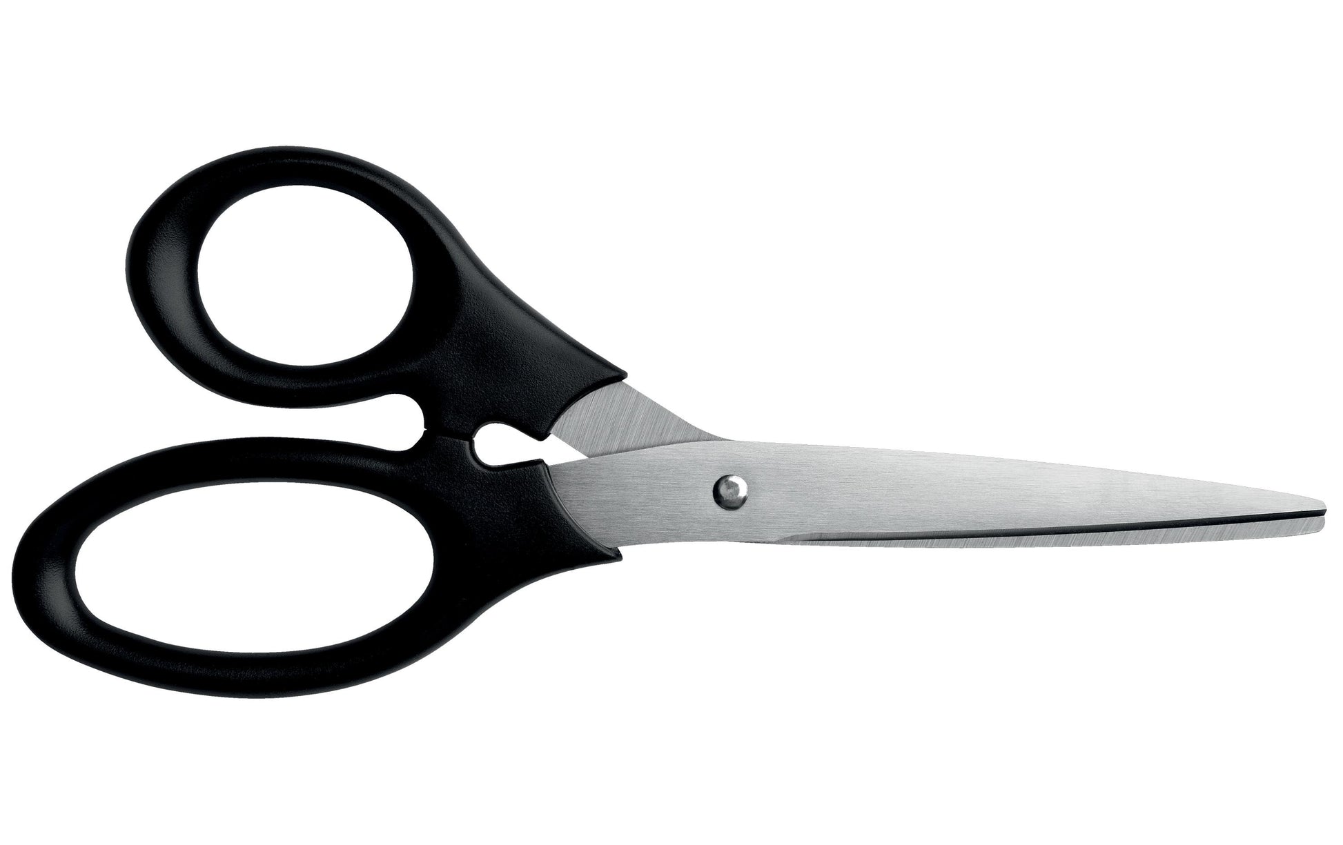 Leitz Schere 18,5 cm, für Rechts- und Linkshänder – Edelstahl, ergonomischer Griff, Schwarz