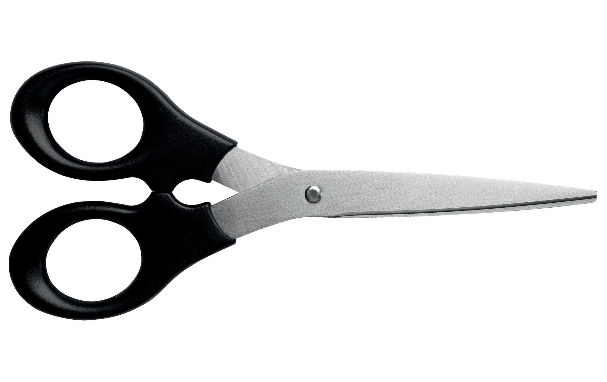 Leitz Schere 16,5 cm, für Rechts- und Linkshänder – Edelstahl, ergonomischer Griff, Schwarz