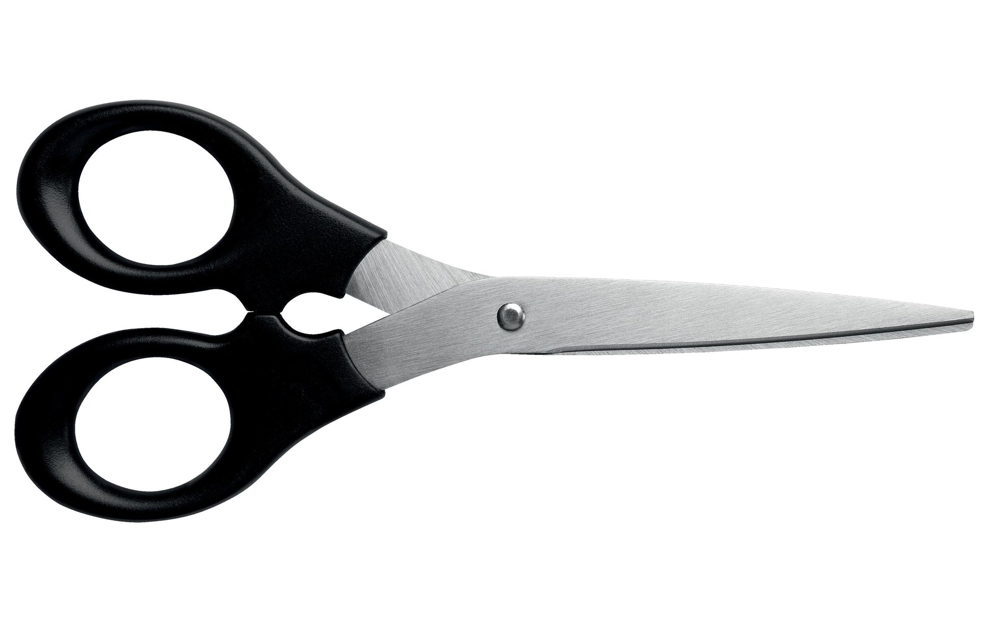 Leitz Schere 16,5 cm, für Rechts- und Linkshänder – Edelstahl, ergonomischer Griff, Schwarz